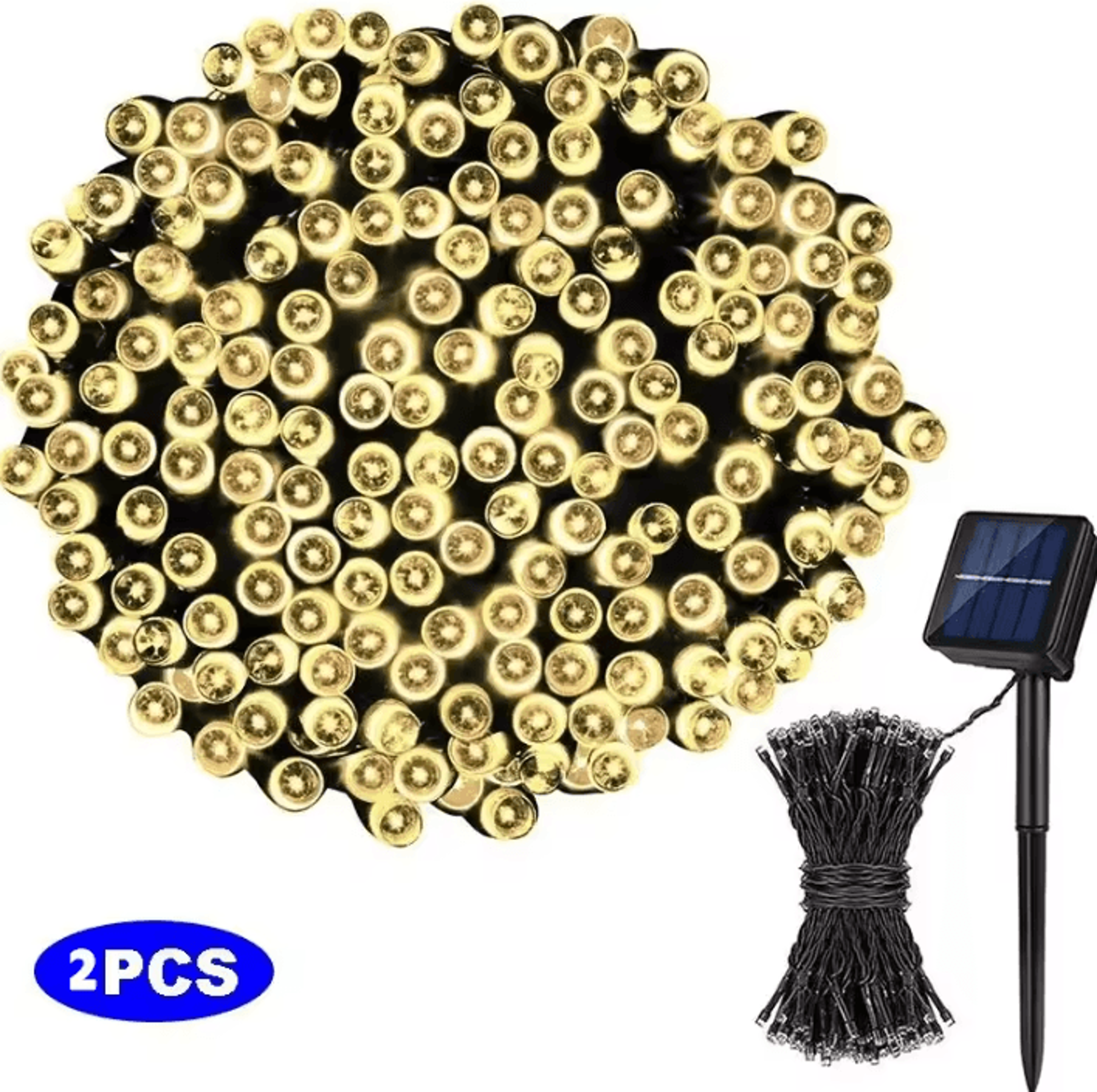 12M 100 LED Solar Fairy String Lights 11