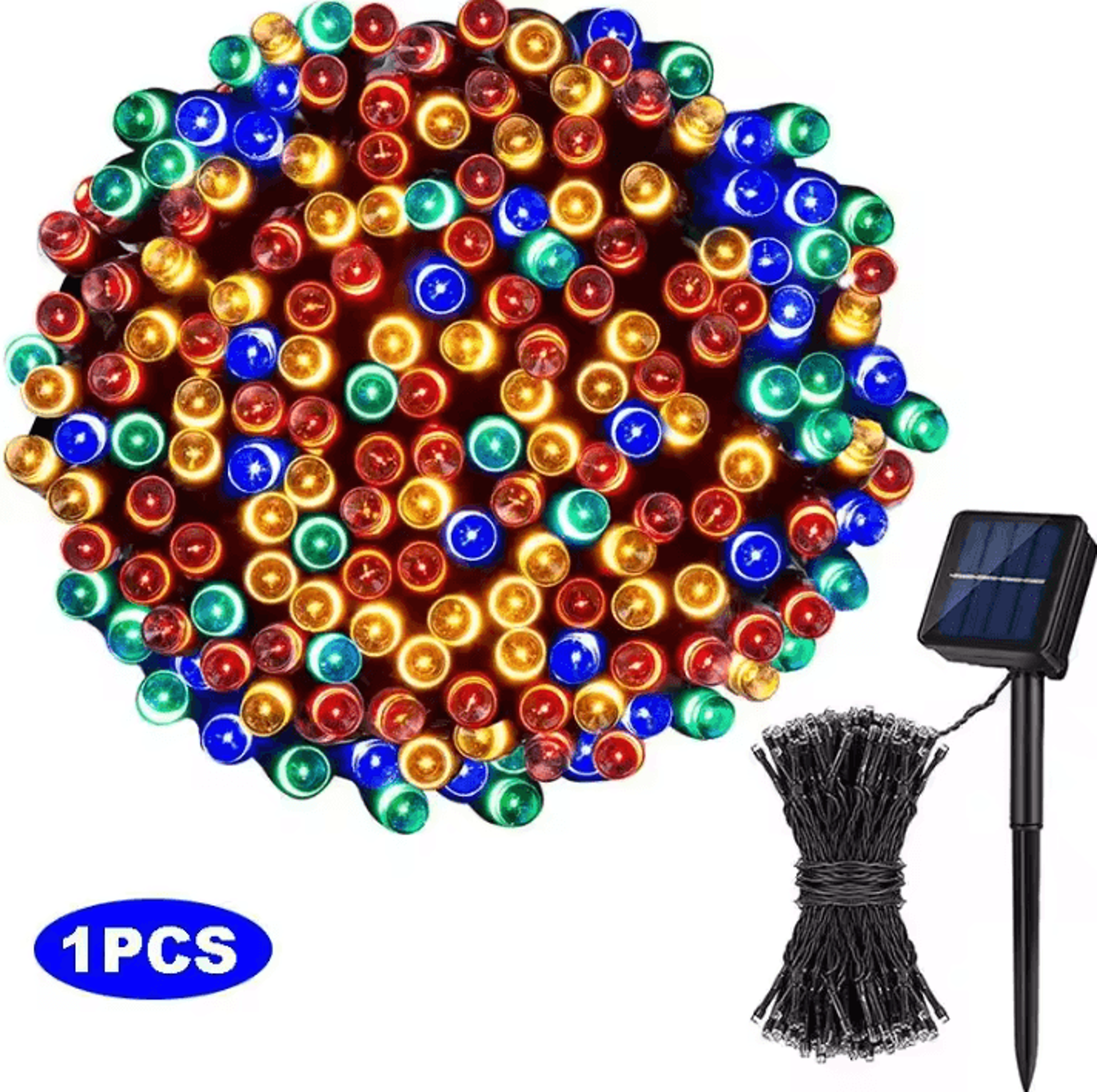 12M 100 LED Solar Fairy String Lights 6