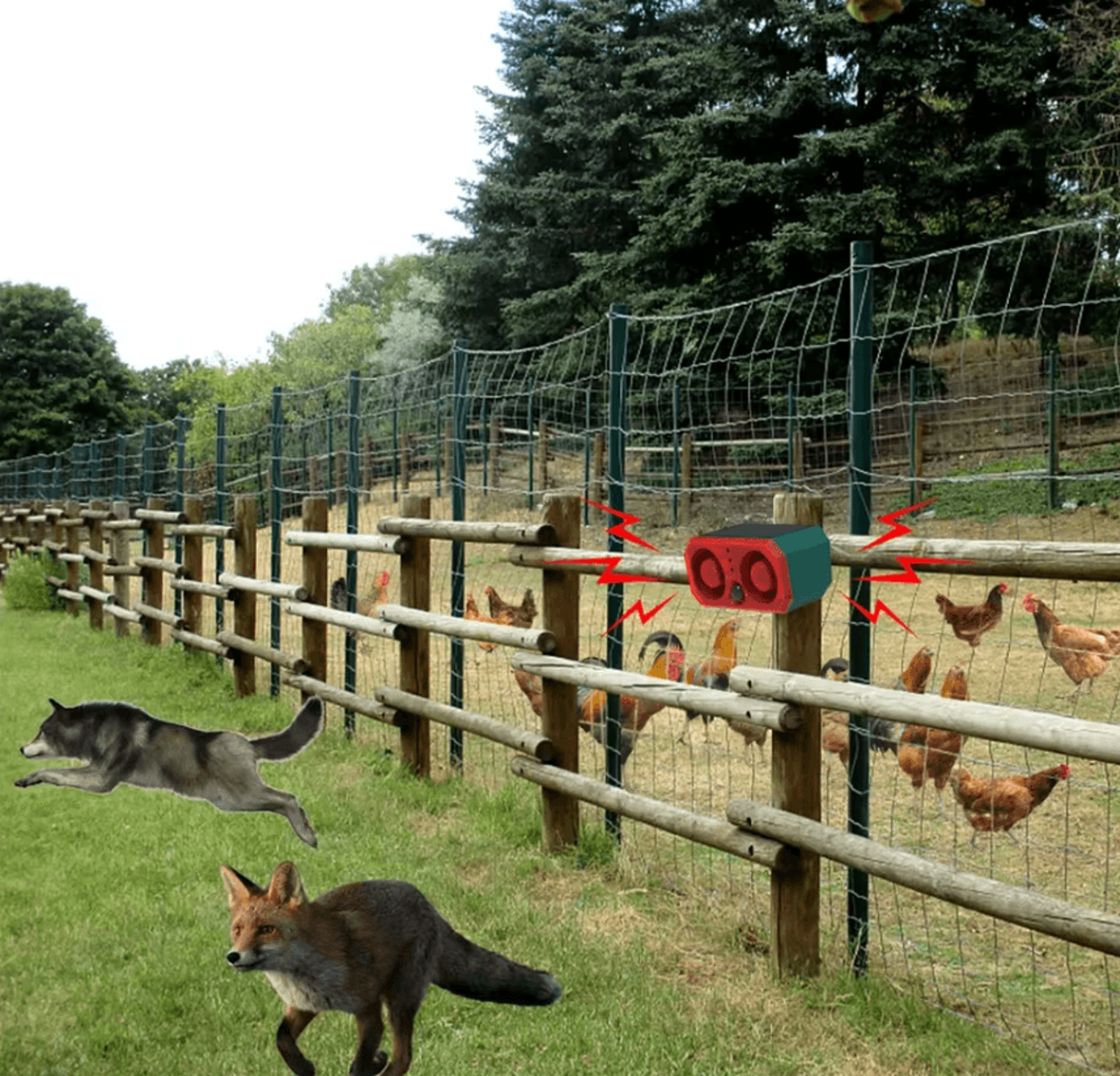 Solar Motion Sensor Animal Repeller With Dual Speakers 4