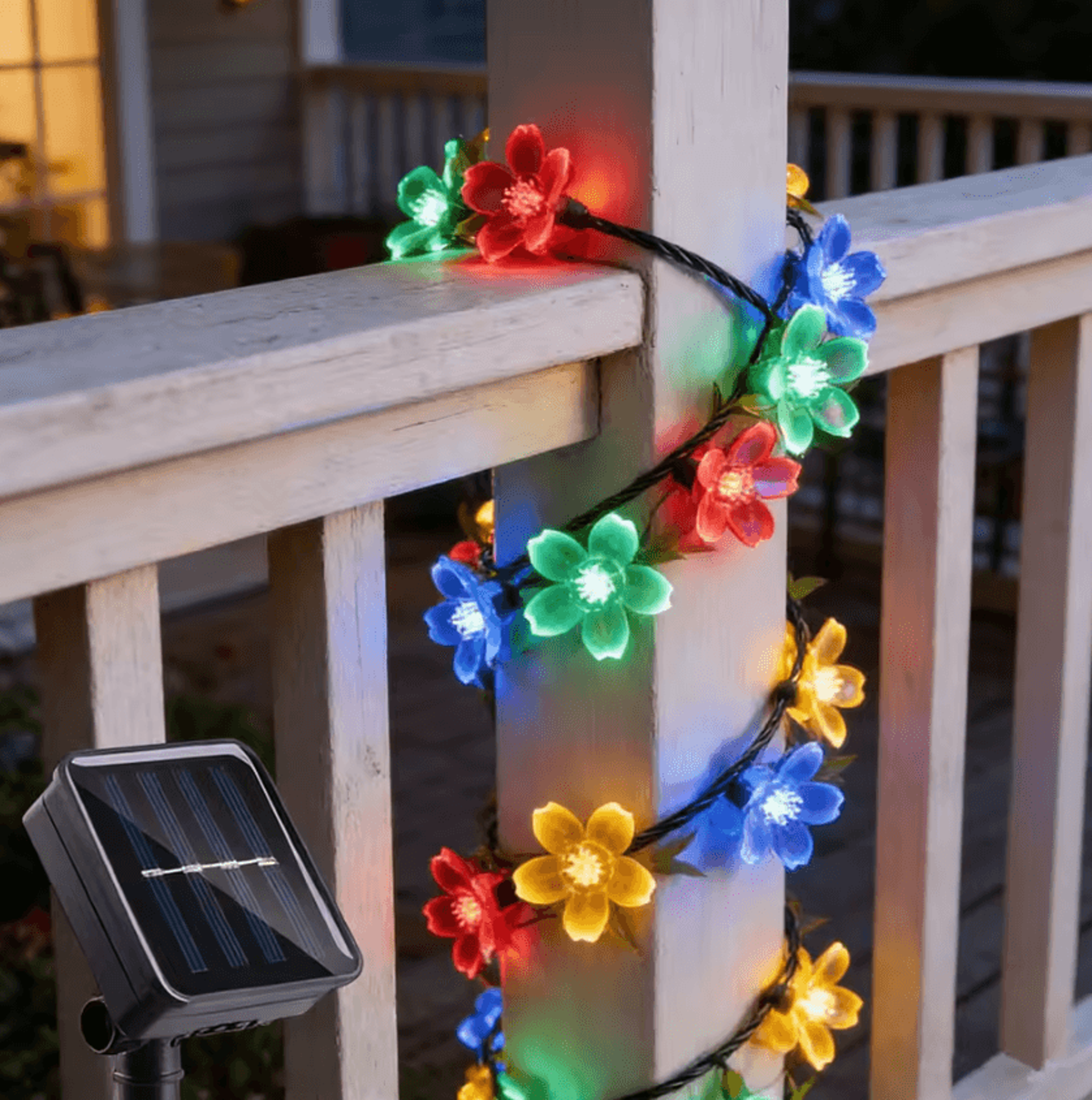 Solar Cherry Blossom String Lights Outdoor Garden Decor 6