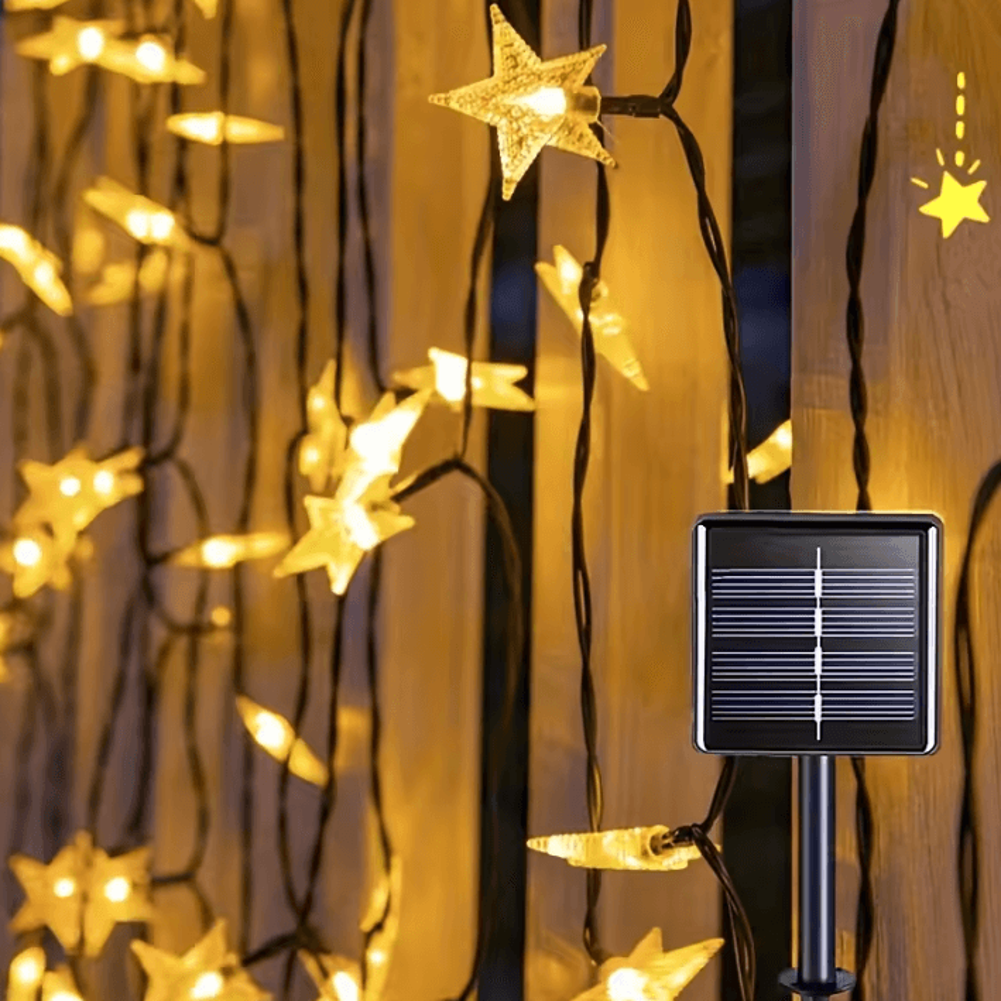 Solar Star String Lights With 8 Twinkle Modes 2