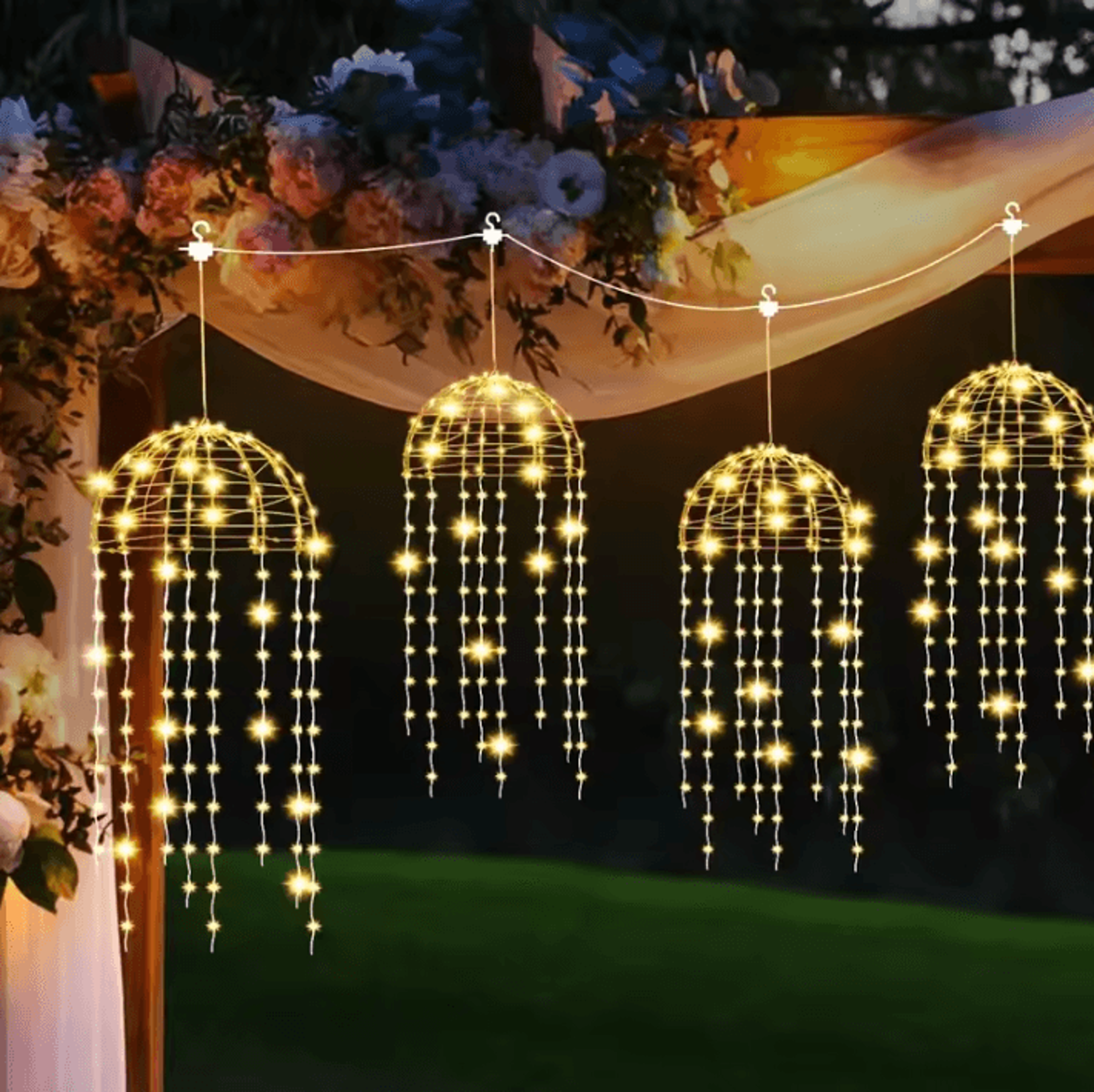 Solar Jellyfish Hanging Lights With 8 Lighting Modes 1