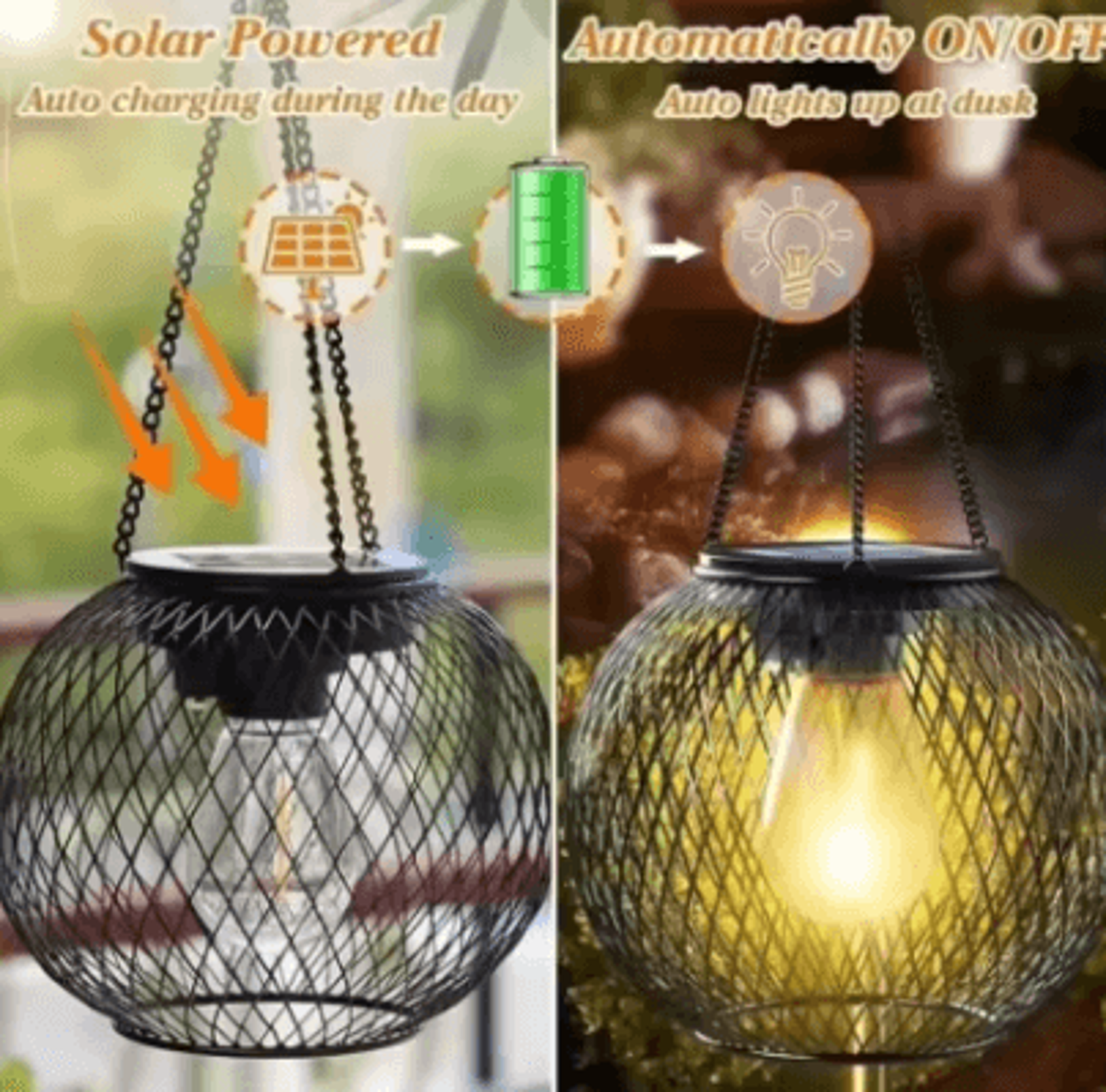 Solar LED Lantern Outdoor Hanging And Table Garden Light 5