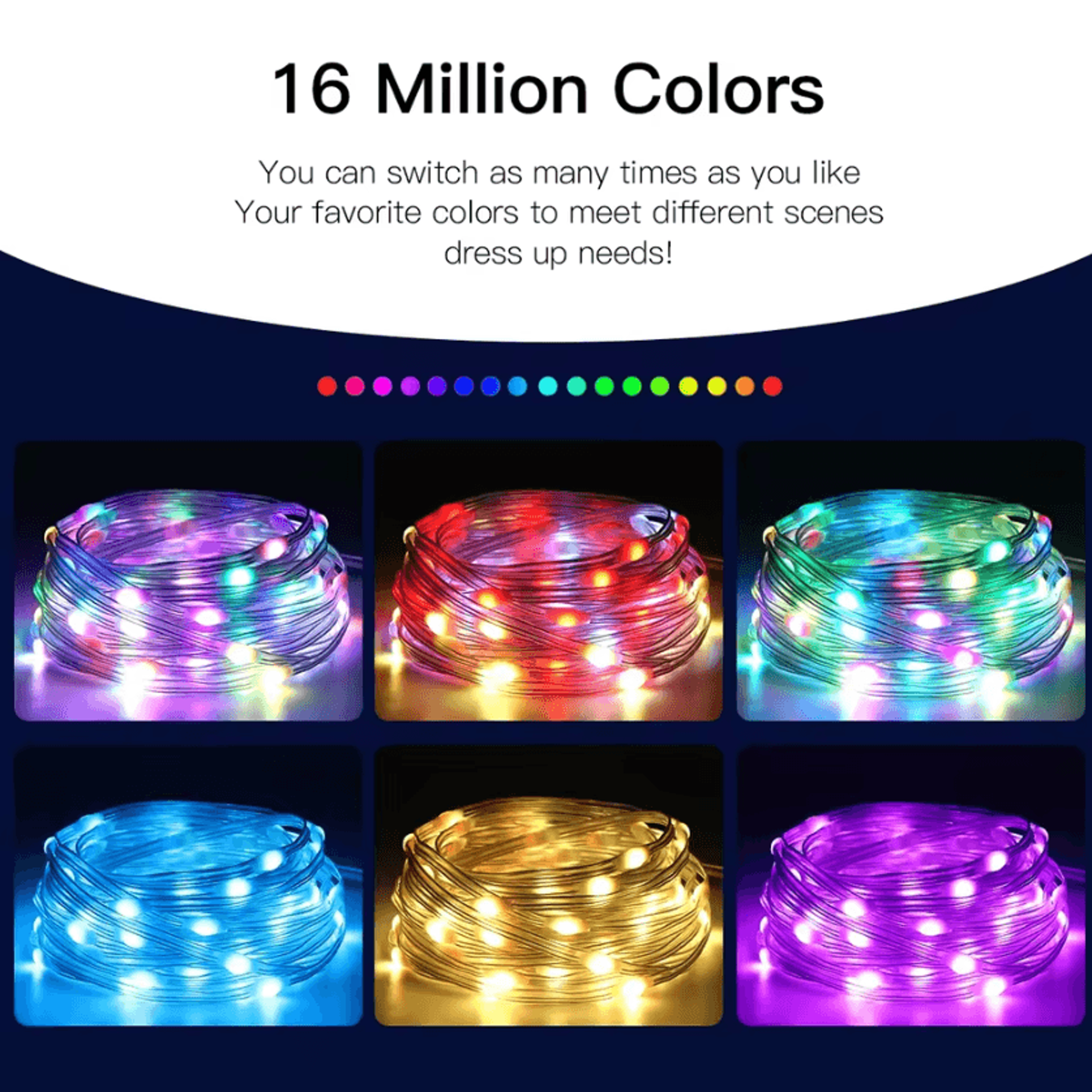 Smart Bluetooth Color Changing Fairy Lights With App Control 2