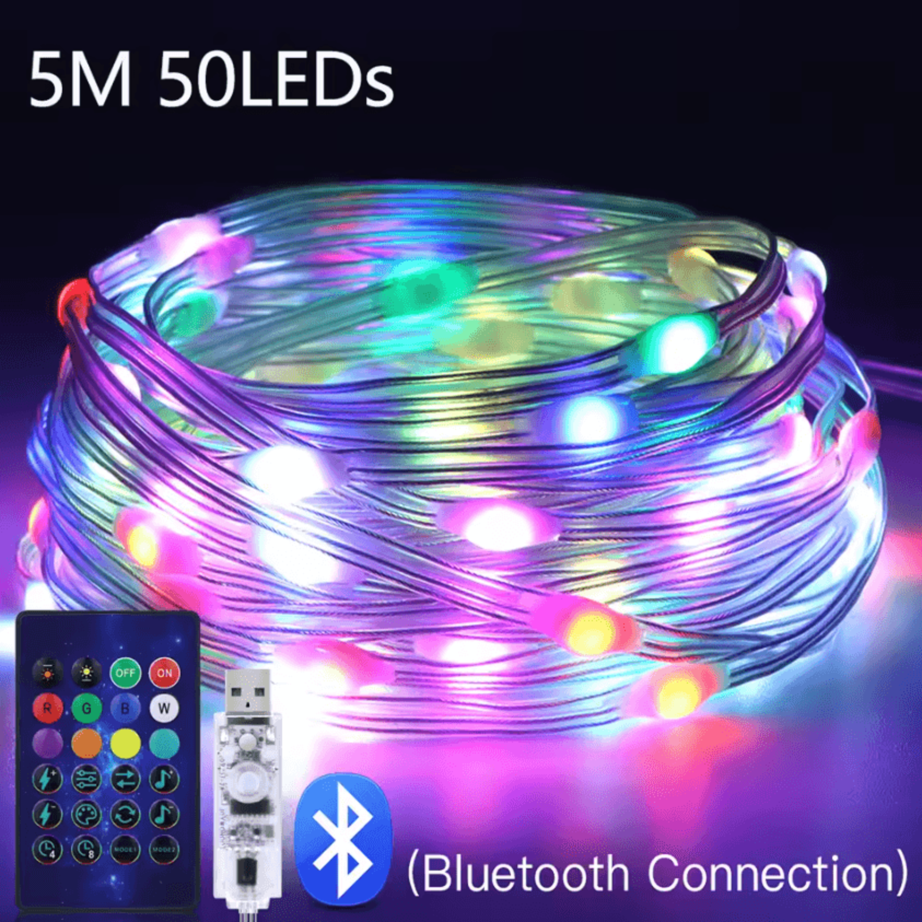 Smart Bluetooth Color Changing Fairy Lights With App Control 5