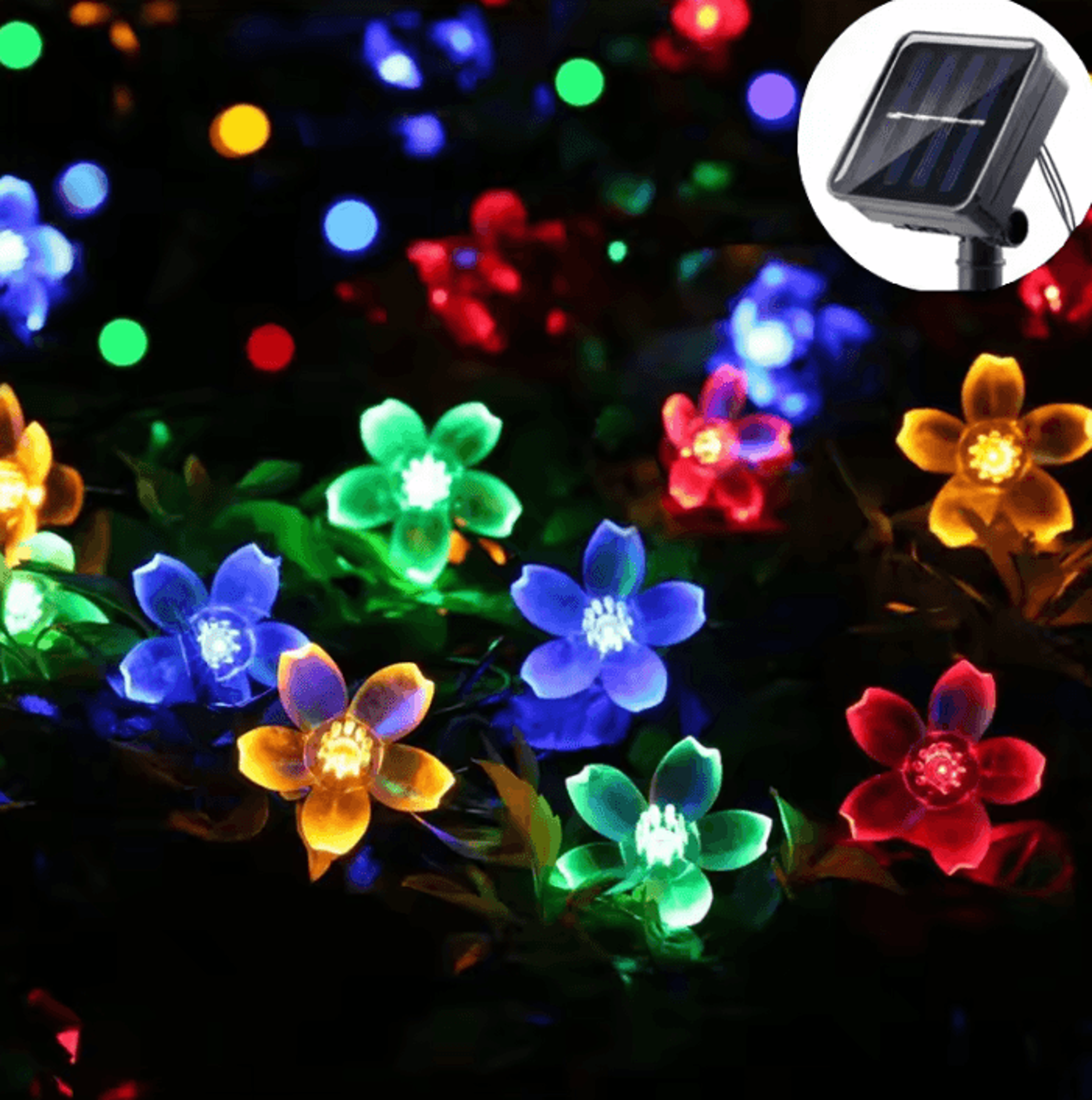 Solar Cherry Blossom String Lights For Garden And Wedding Decor 5