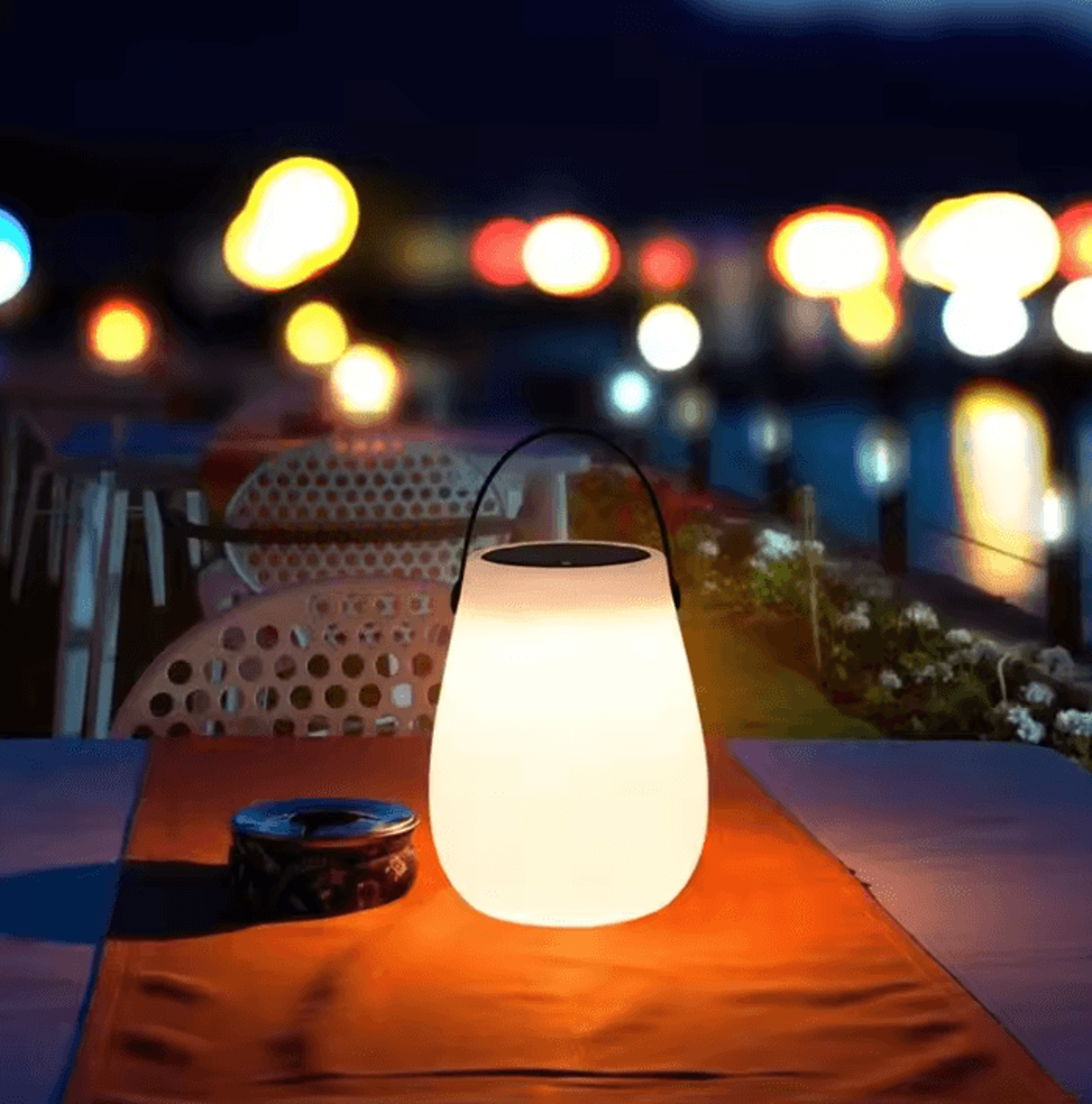 Solar Rechargeable LED Camping Lantern With Silicone Handle 1