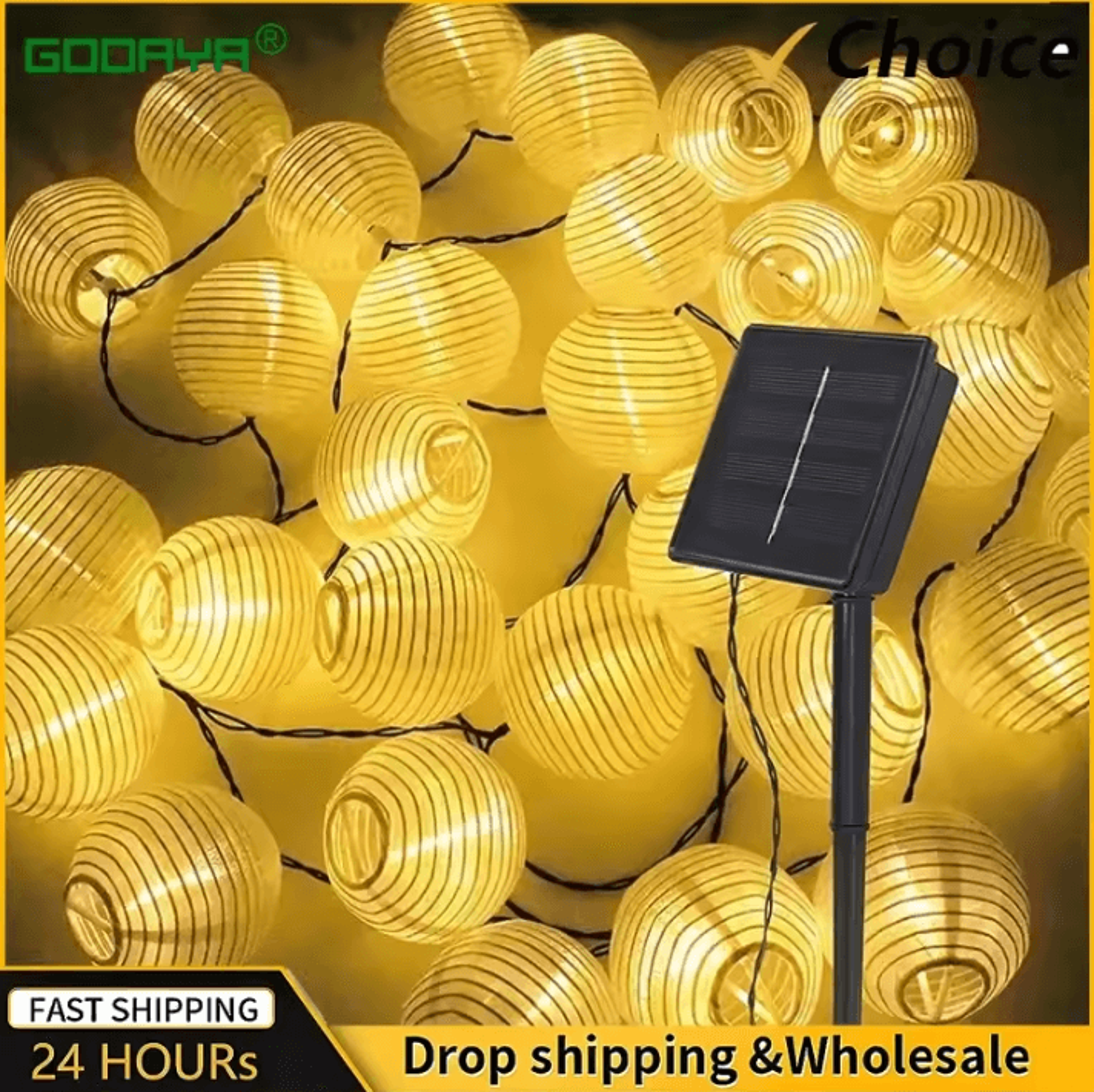 Solar Lantern String Lights Waterproof Outdoor Garden Decor 1