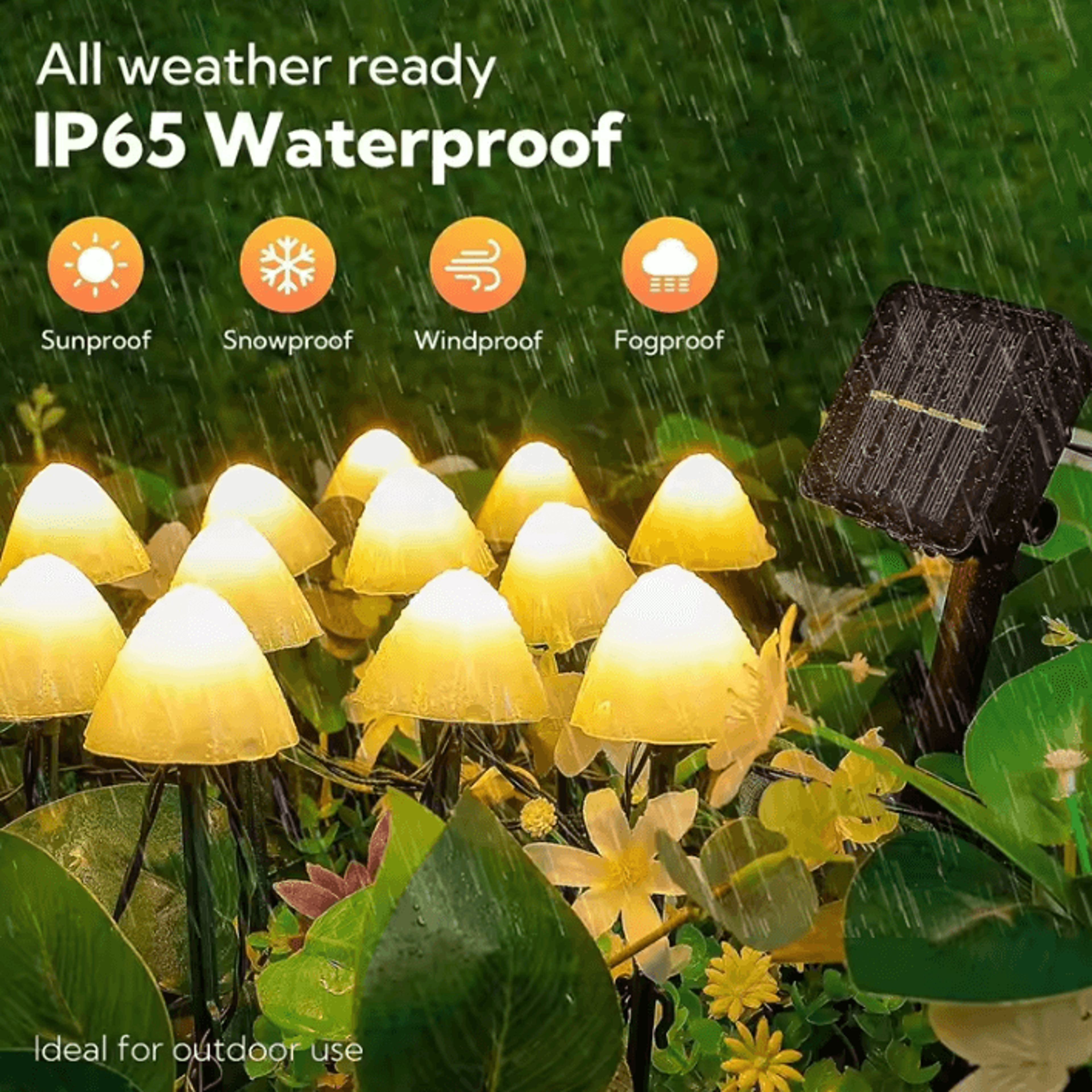 Solar Mushroom Pathway Lights 10 20pcs With 8 Lighting Modes 1