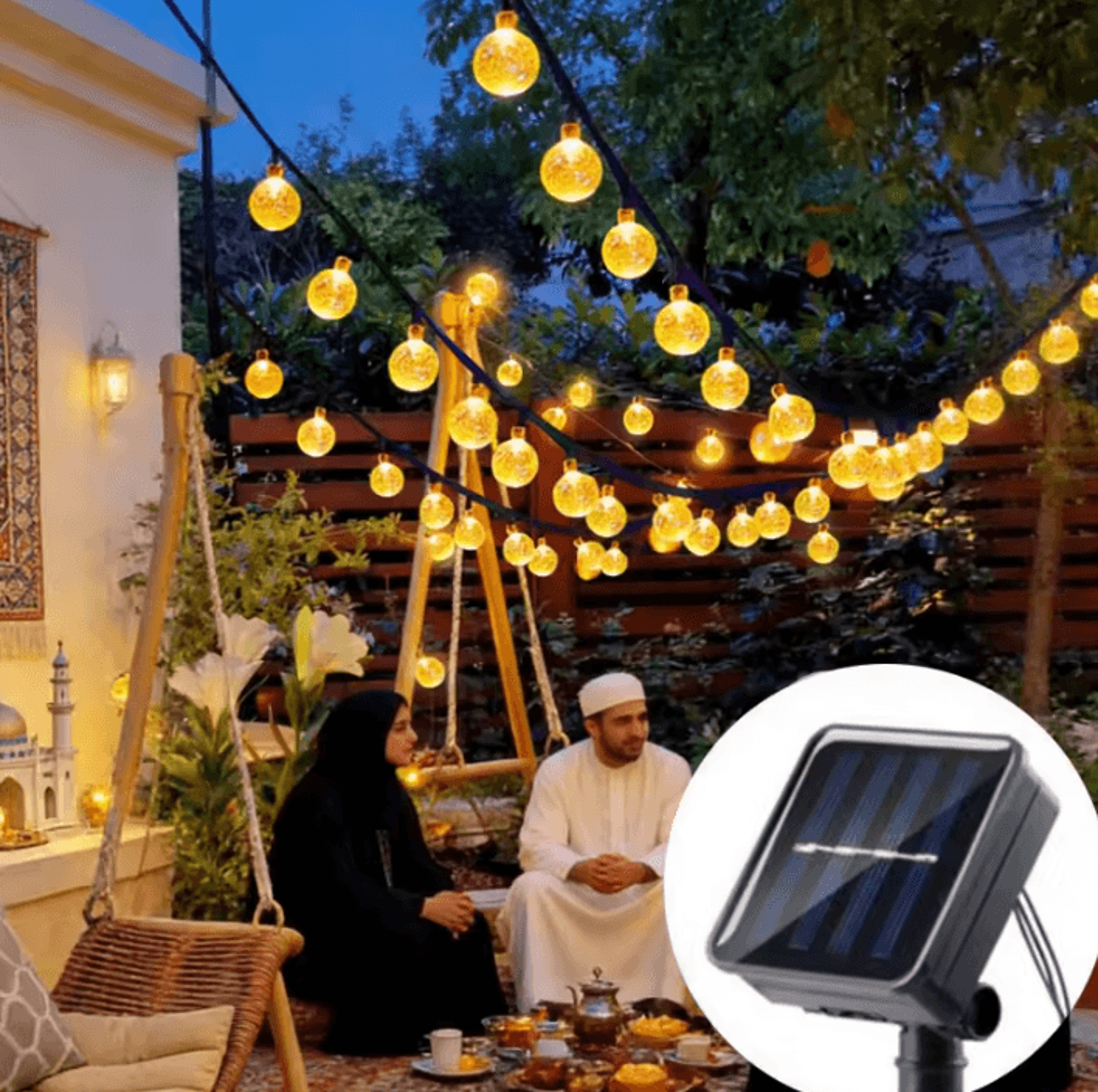 solar bubble ball string lights 20 50 100 led outdoor decor