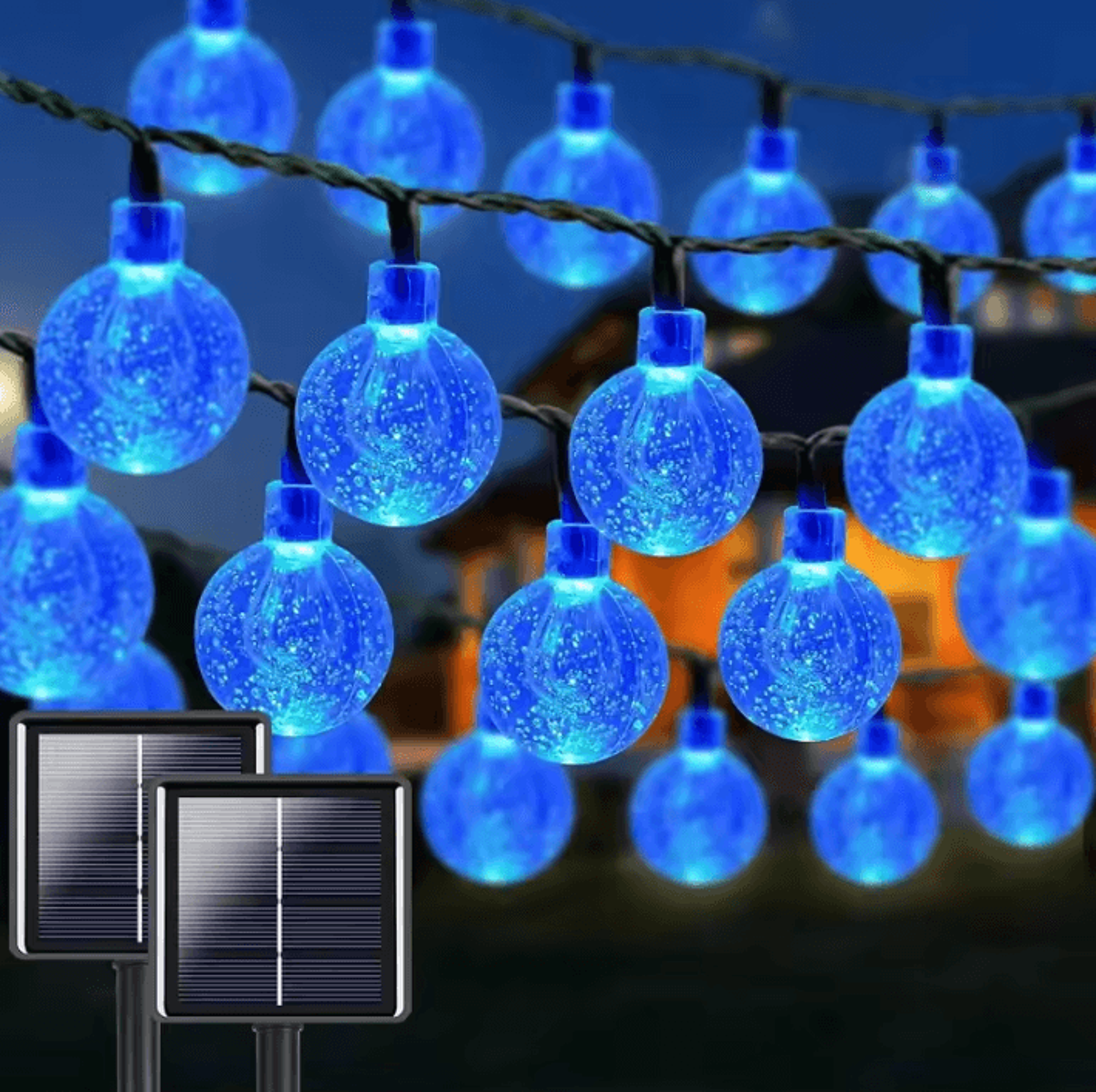 Solar Bubble Ball String Lights 20 50 100 LED Outdoor Decor 6
