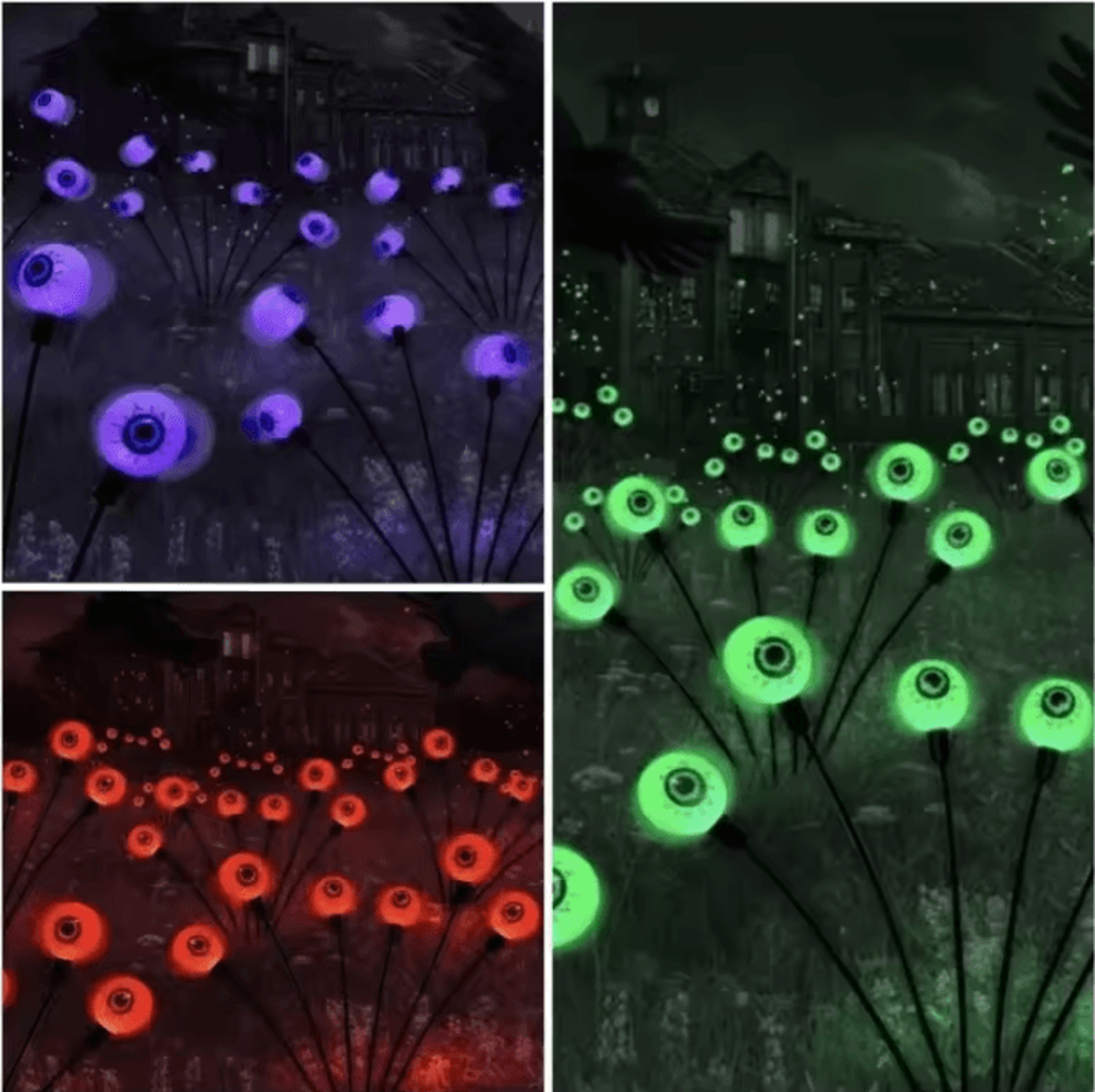 Solar Halloween Eyeball Stake Lights For Spooky Outdoor Decor 1