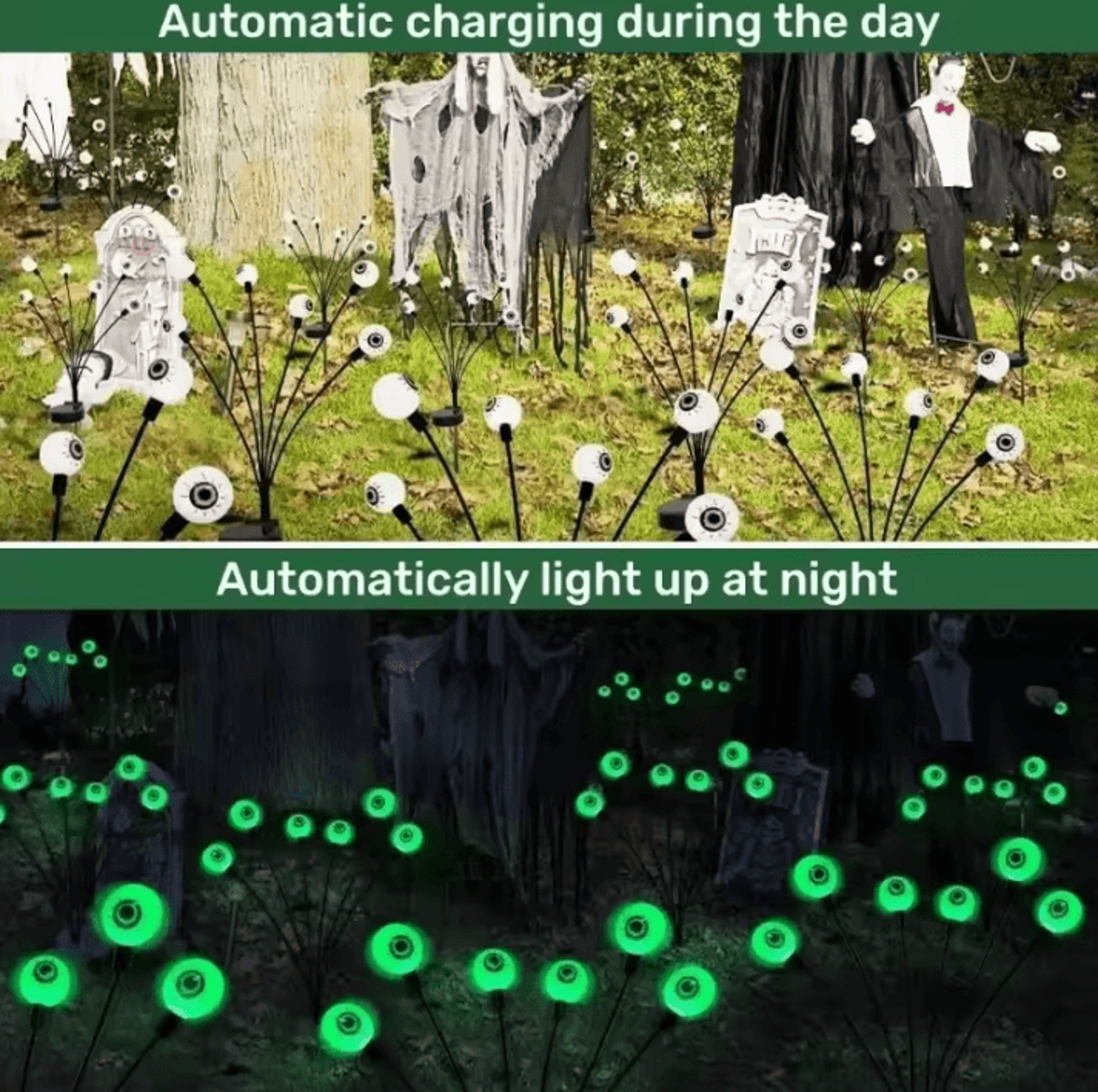 Solar Halloween Eyeball Stake Lights For Spooky Outdoor Decor 2
