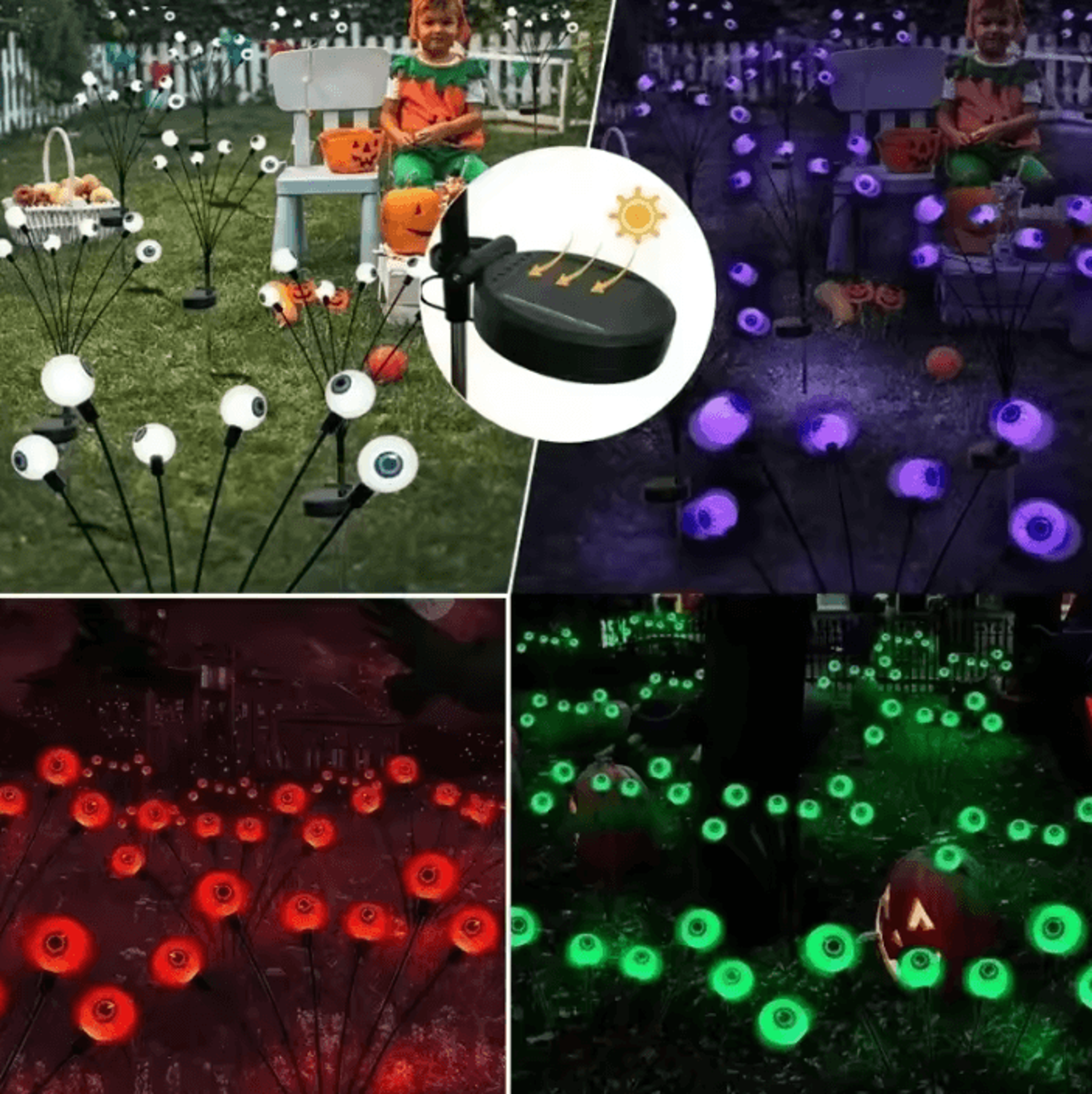 Solar Halloween Eyeball Stake Lights For Spooky Outdoor Decor 3