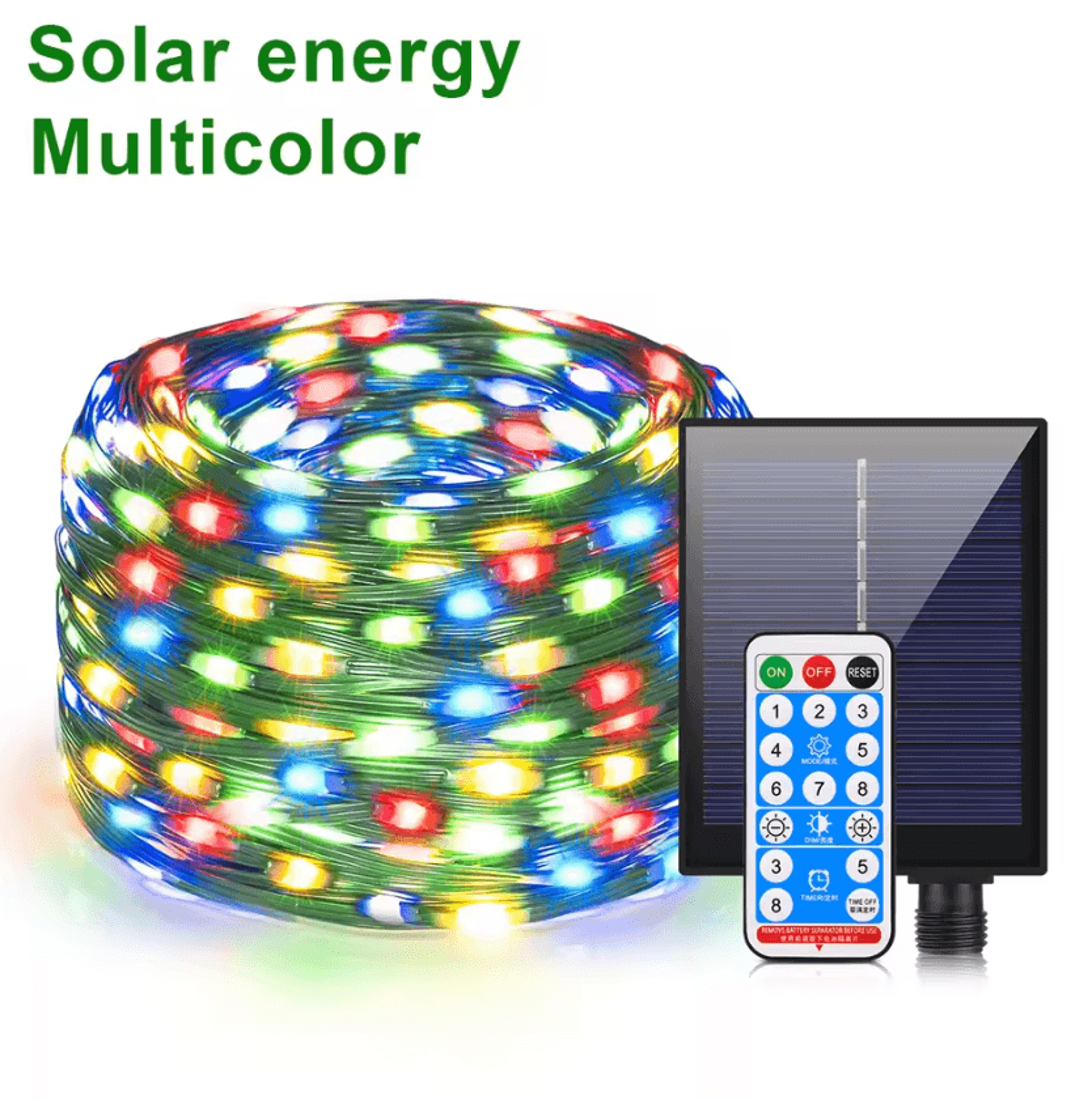 100M Solar Fairy String Lights With Large Fast Charge Panel 6