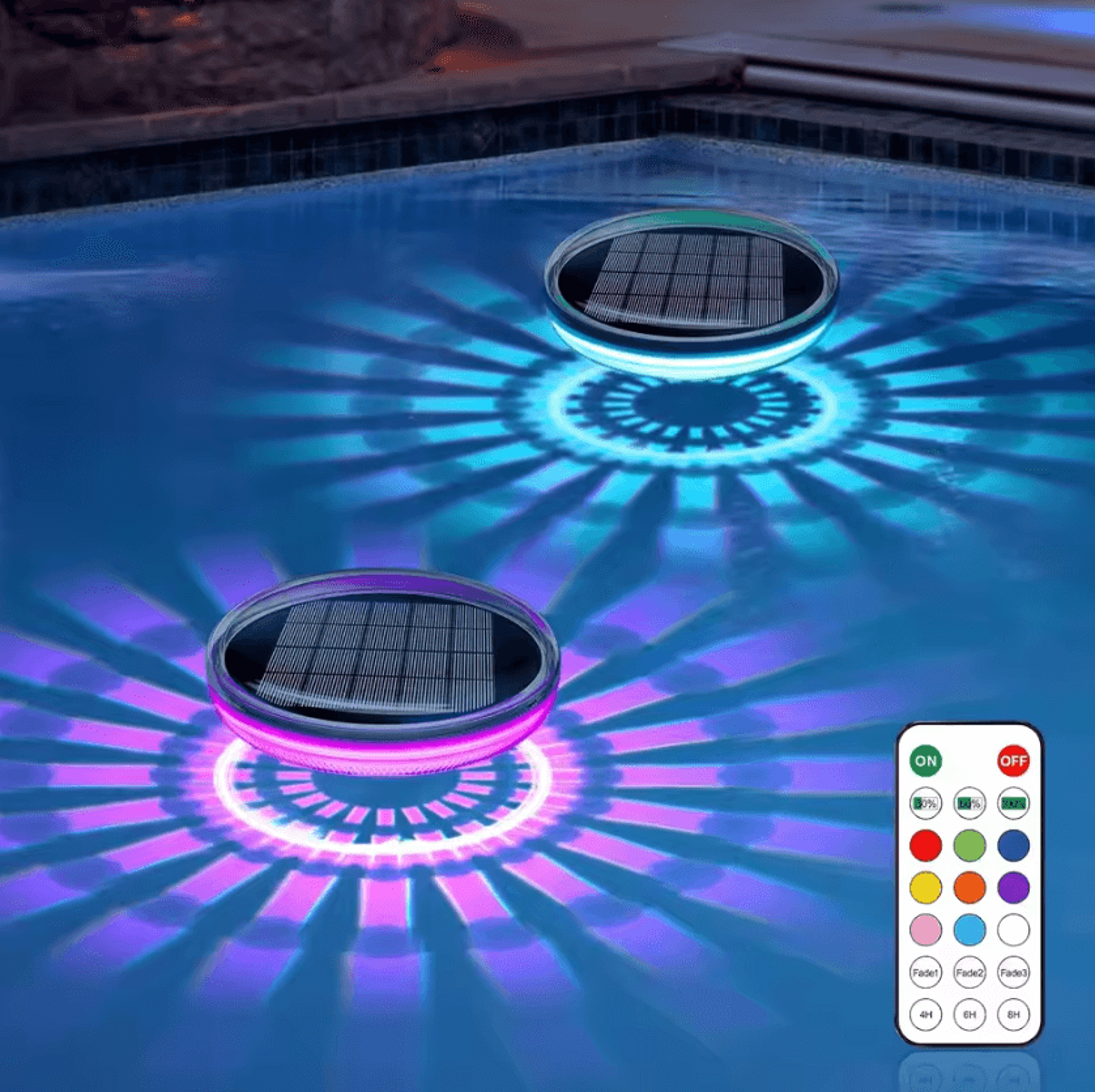 Solar Floating Pool Lights With Color Changing LED Glow 1