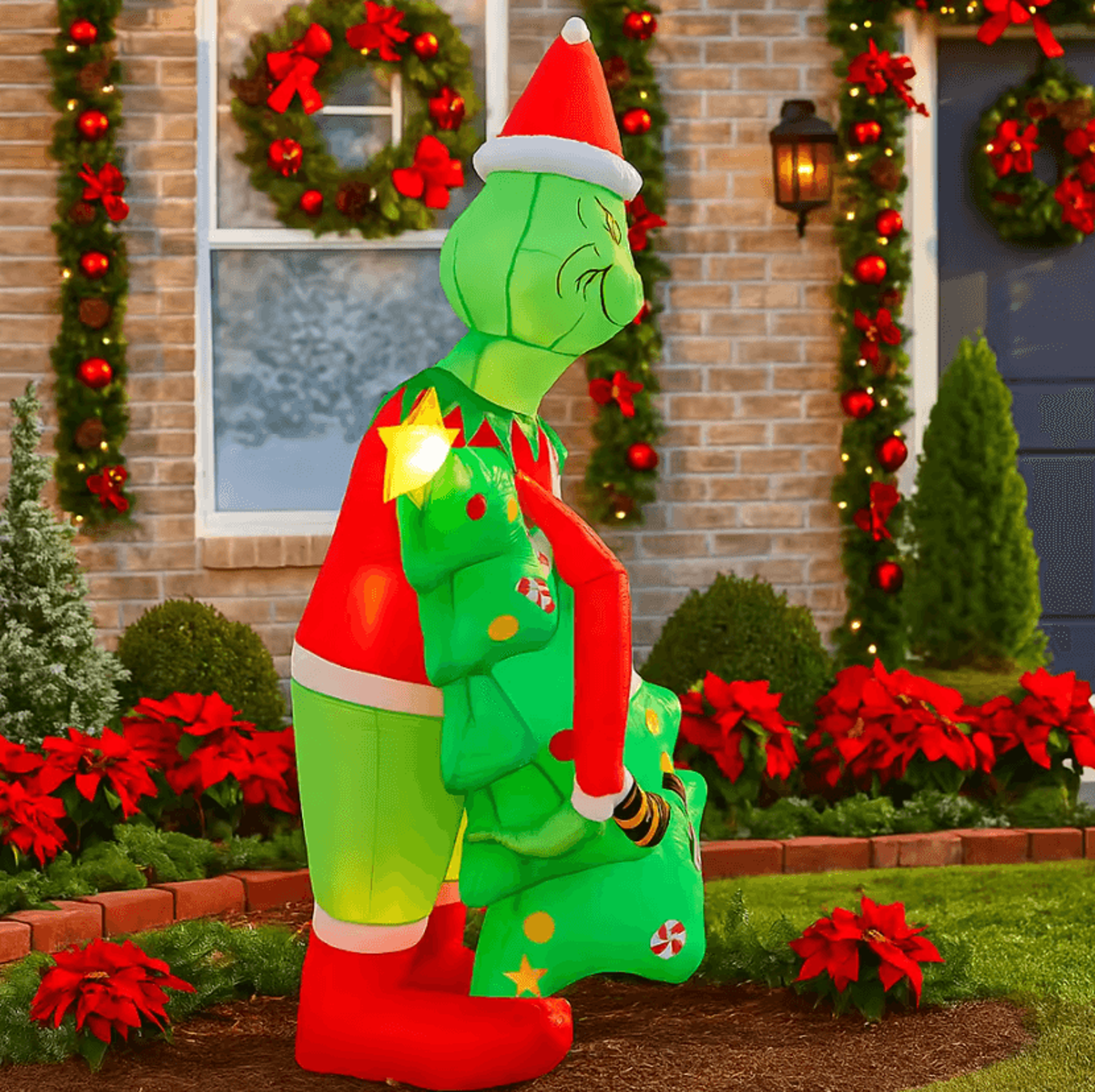 68FT Grinch Christmas Inflatable With LED Lights 1