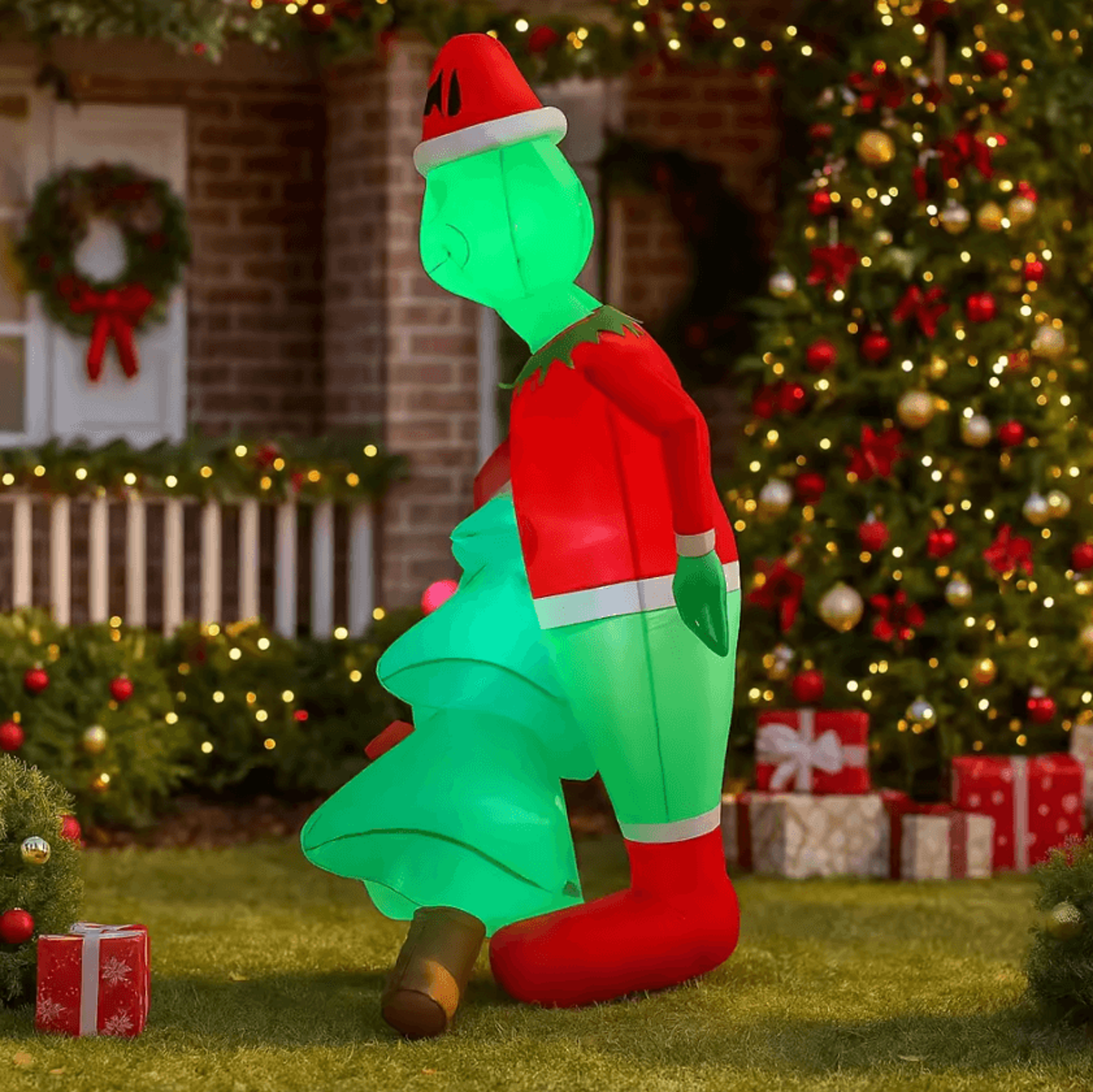 68FT Grinch Christmas Inflatable With LED Lights 3
