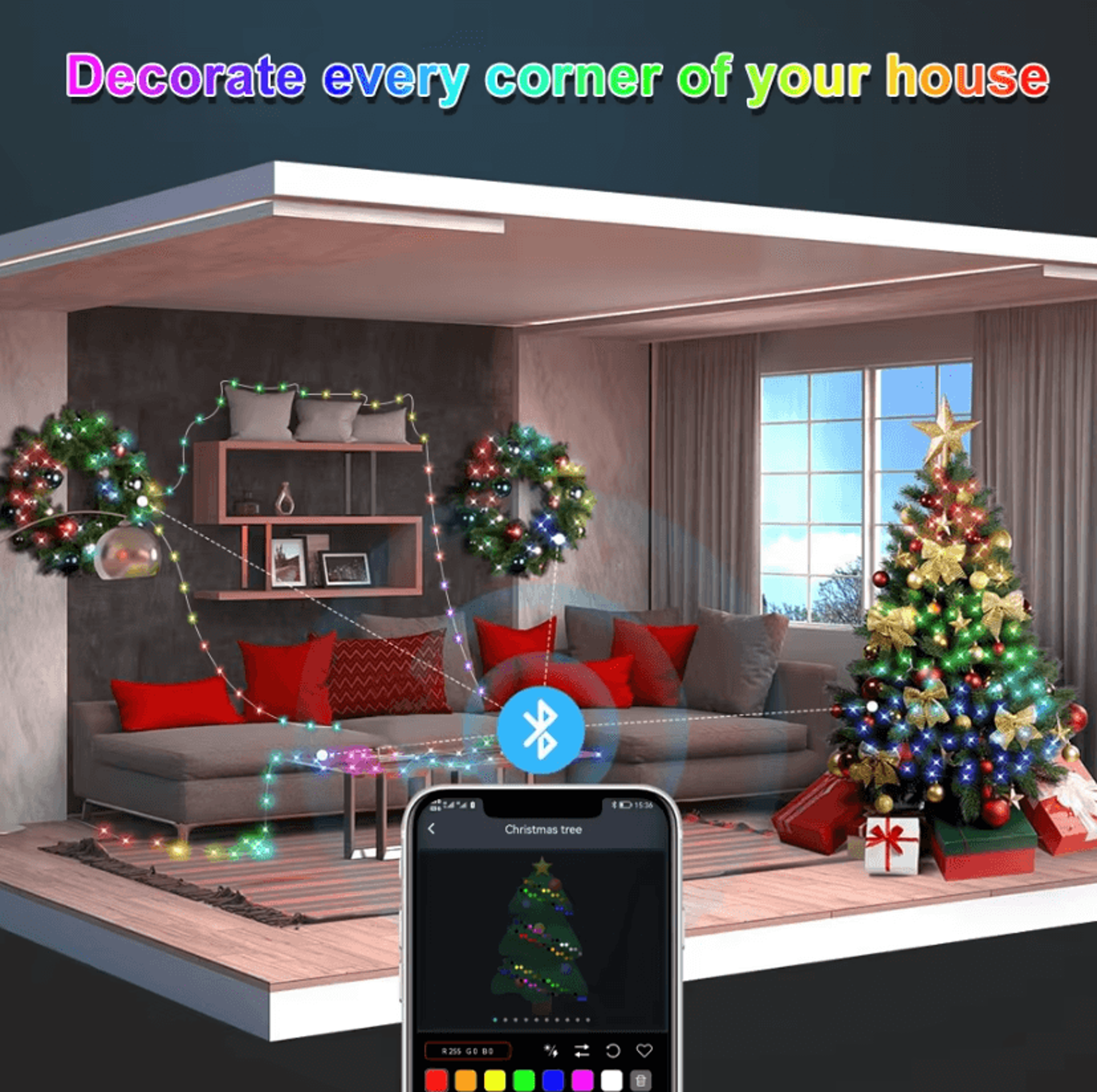 Smart Bluetooth USB Fairy String Lights For Home And Party Decor 3