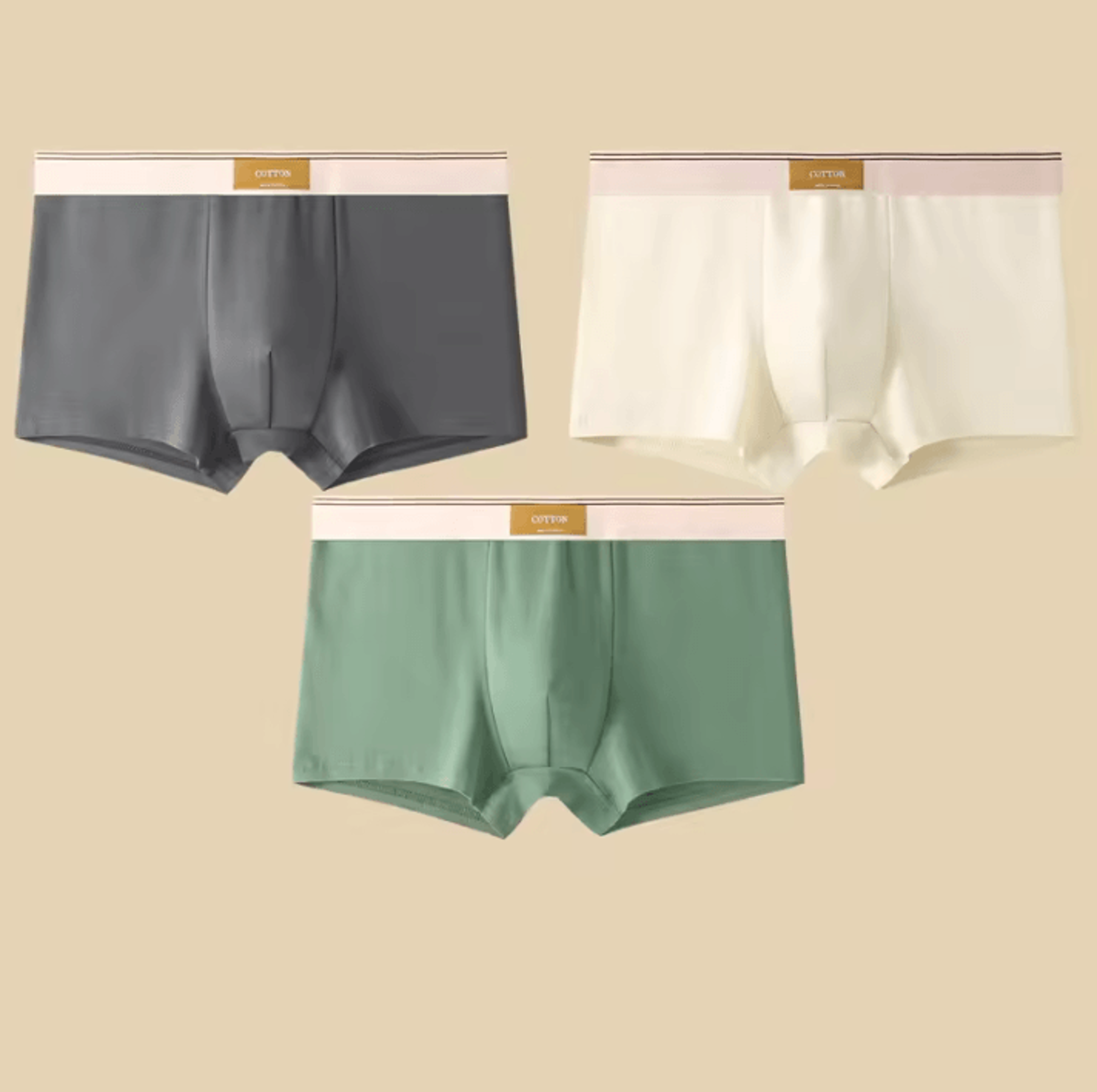 3 Pack Breathable Cotton Boxer Shorts For Men 8
