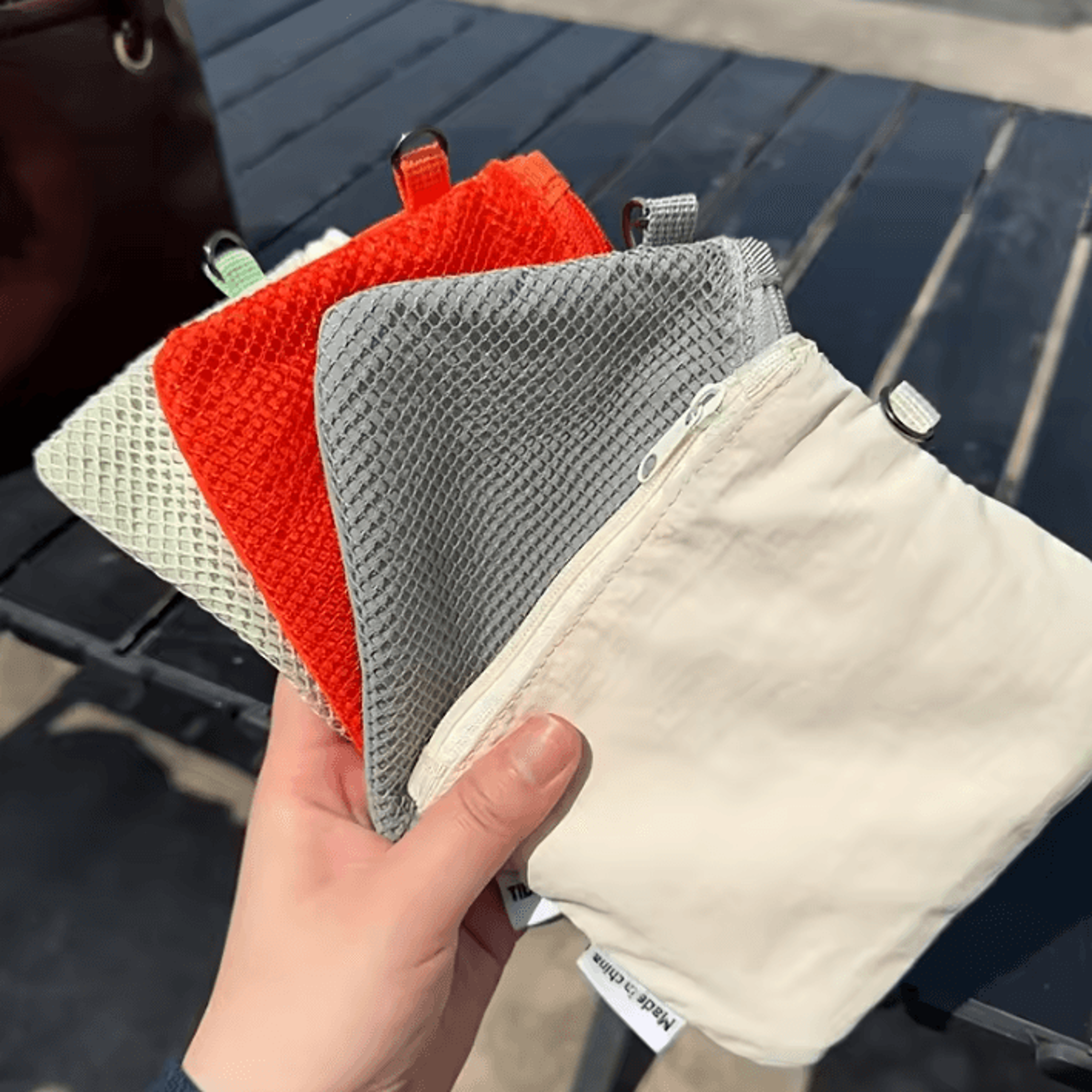 Dual Layer Mesh Coin Purse And Small Essentials Organizer 0