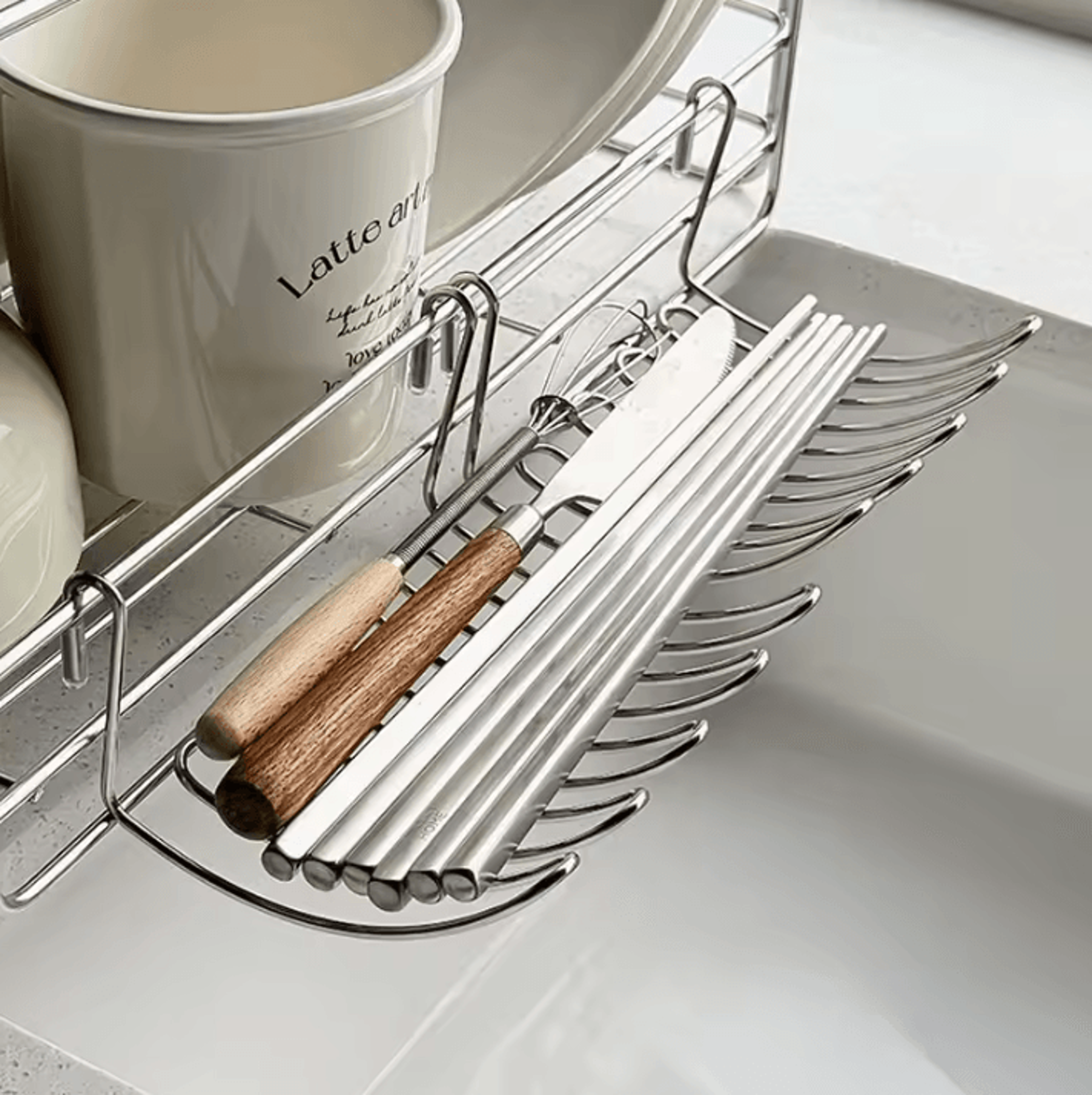 Expandable Stainless Steel Over Sink Drain Rack 0