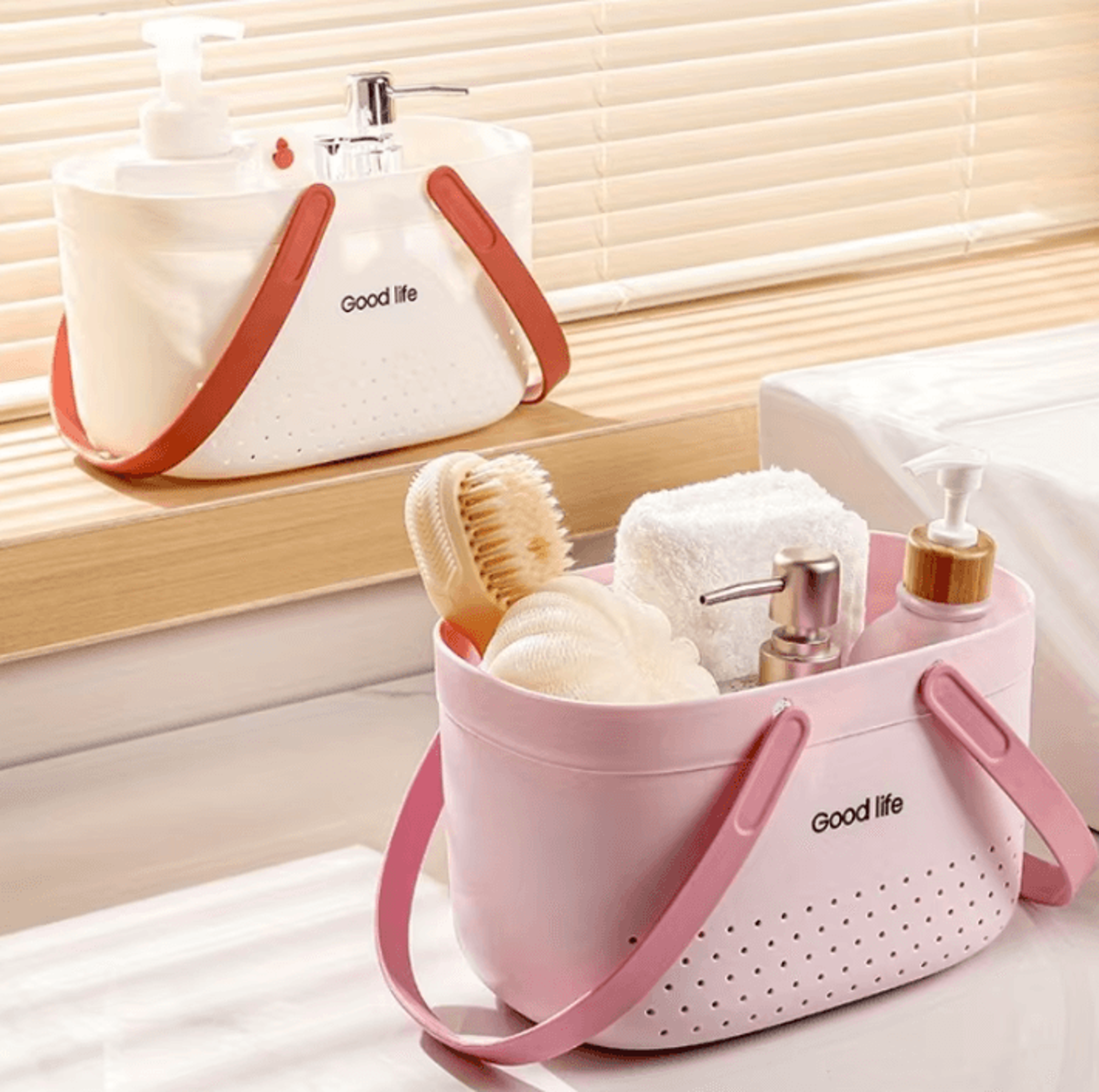 Portable Shower Caddy Basket With Handles 2