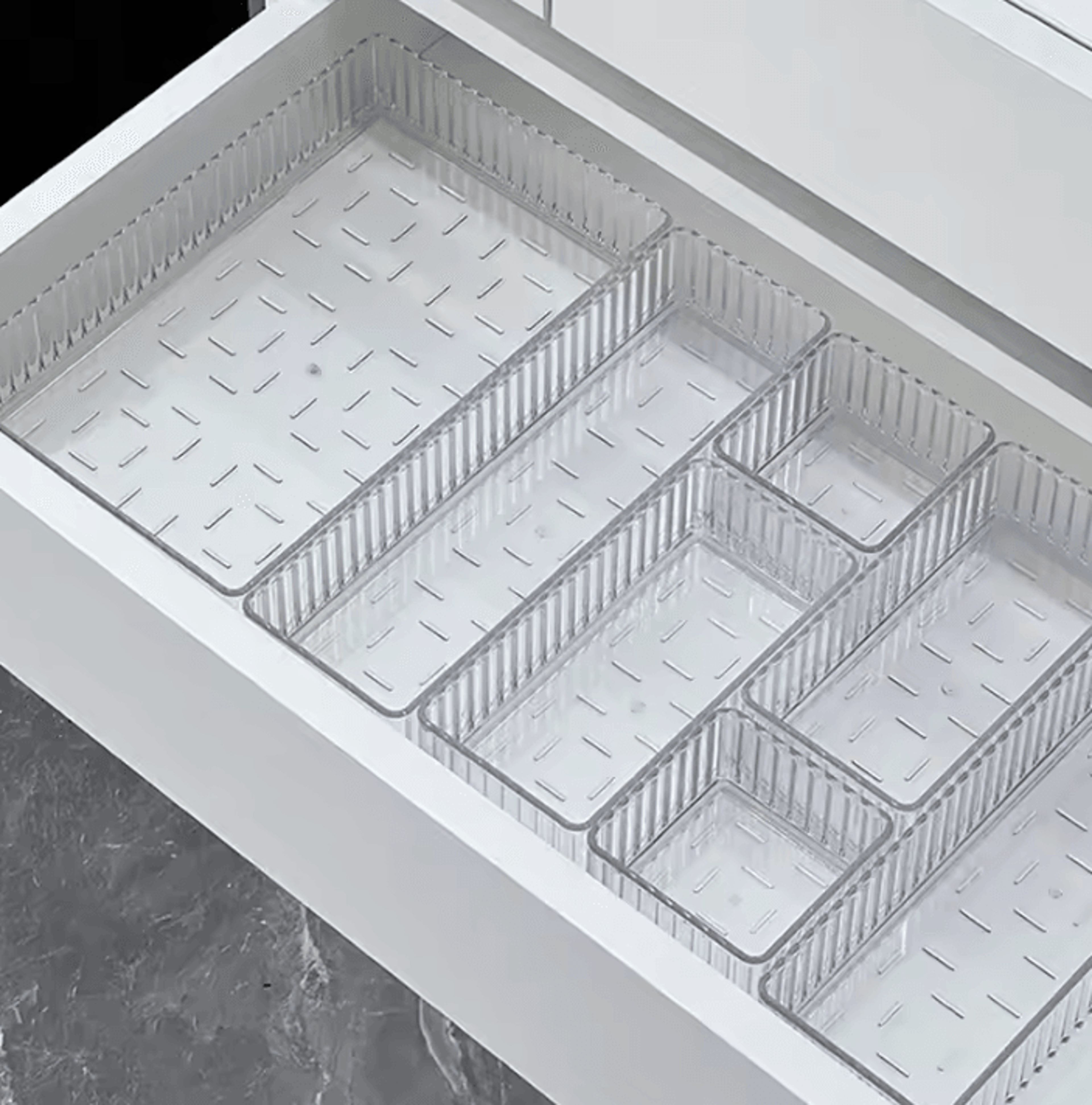Clear Stackable Drawer Organizer Trays In 4 Sizes 1