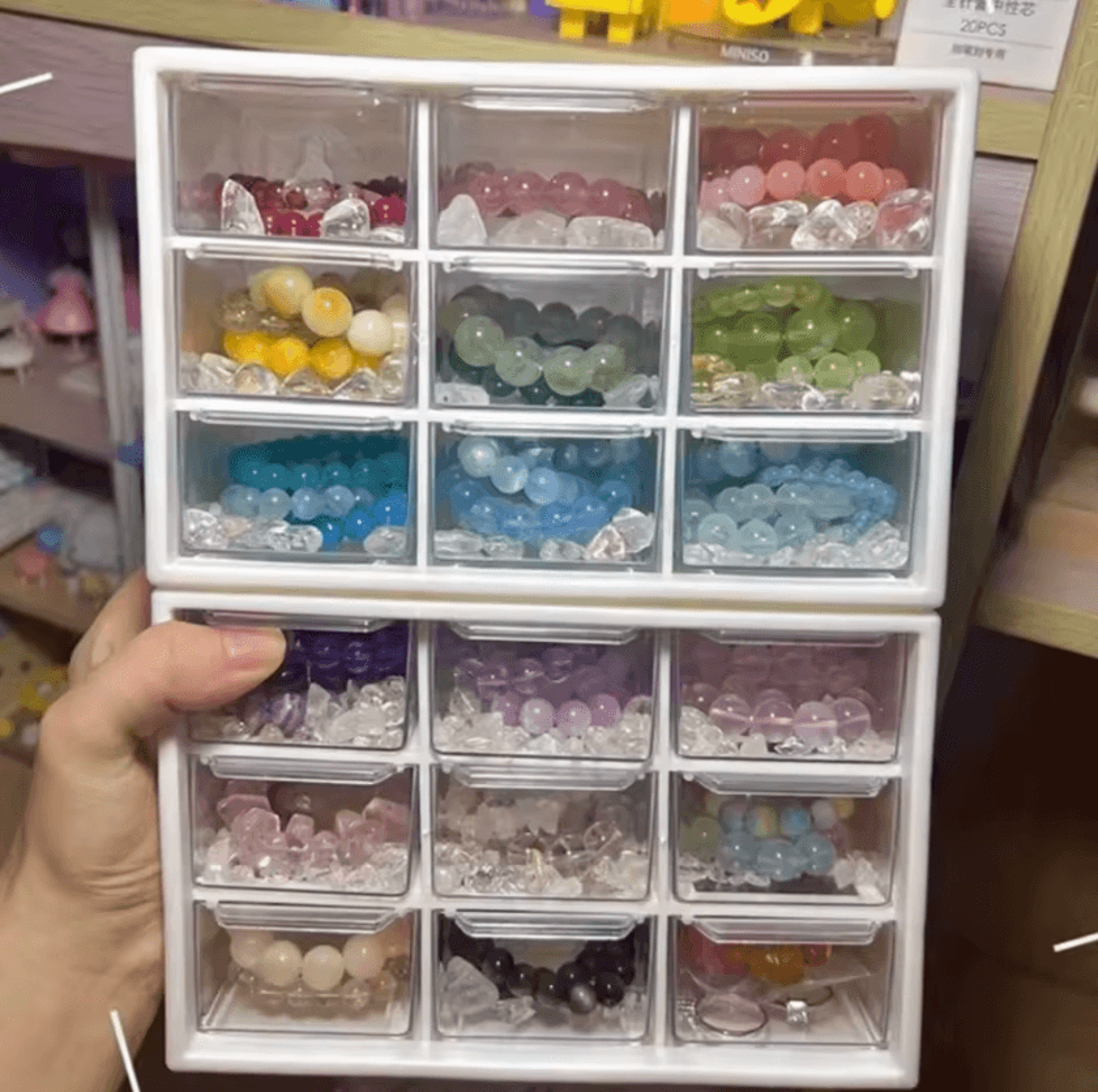 Transparent Stackable Drawer Storage Box For Small Parts 2
