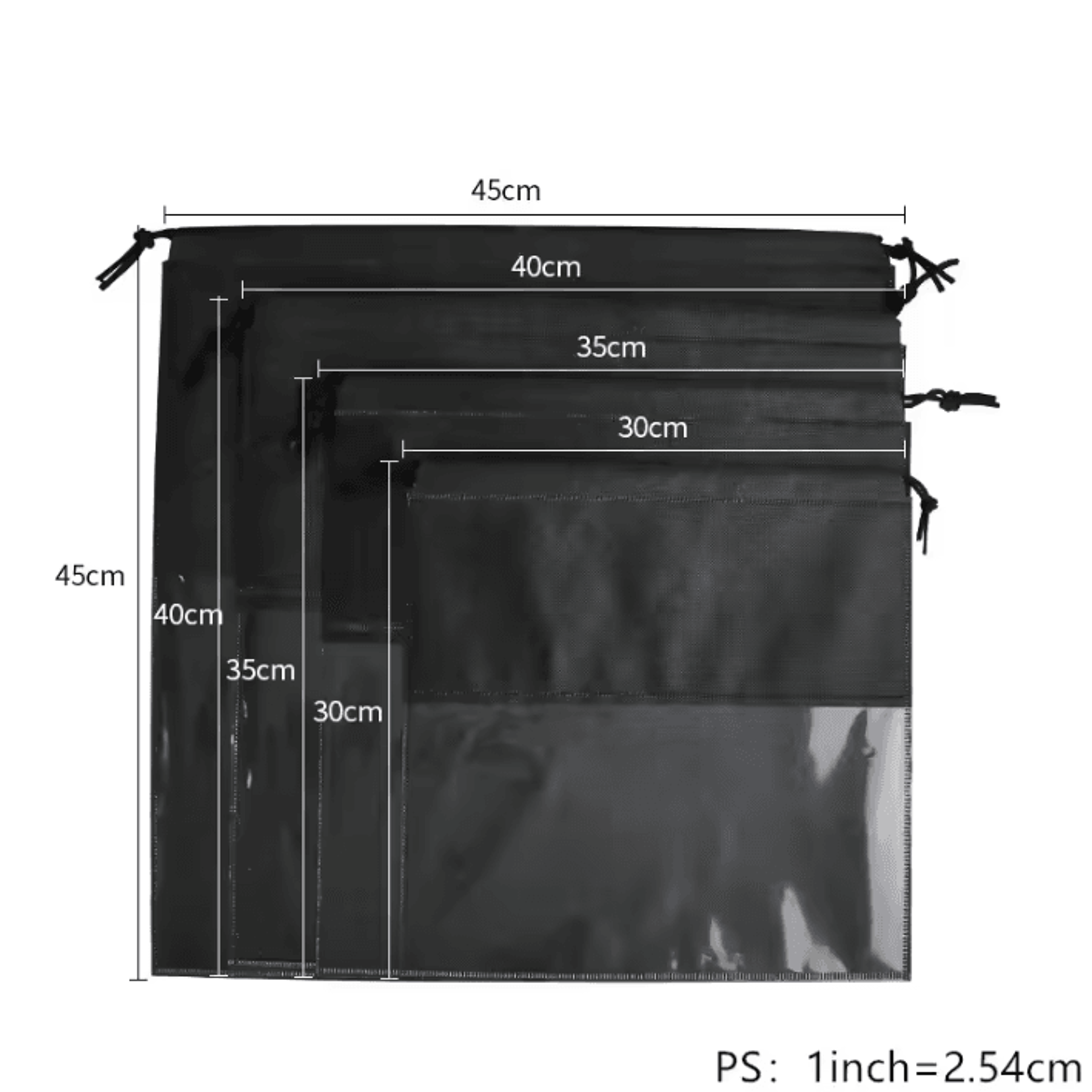 Transparent Drawstring Handbag Dust Cover Storage Bag 3