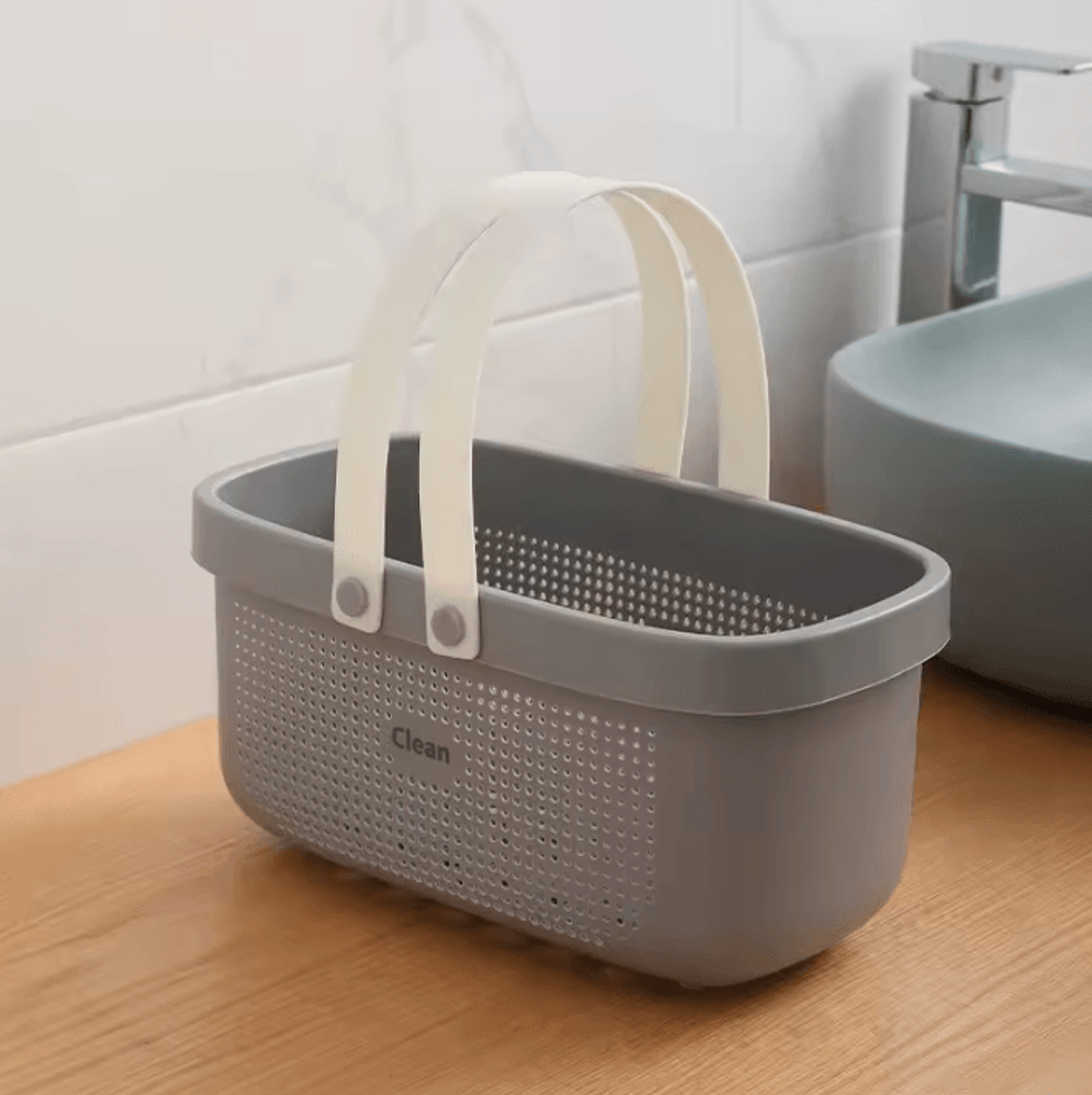 Portable Plastic Shower Caddy Storage Basket With Handle 3
