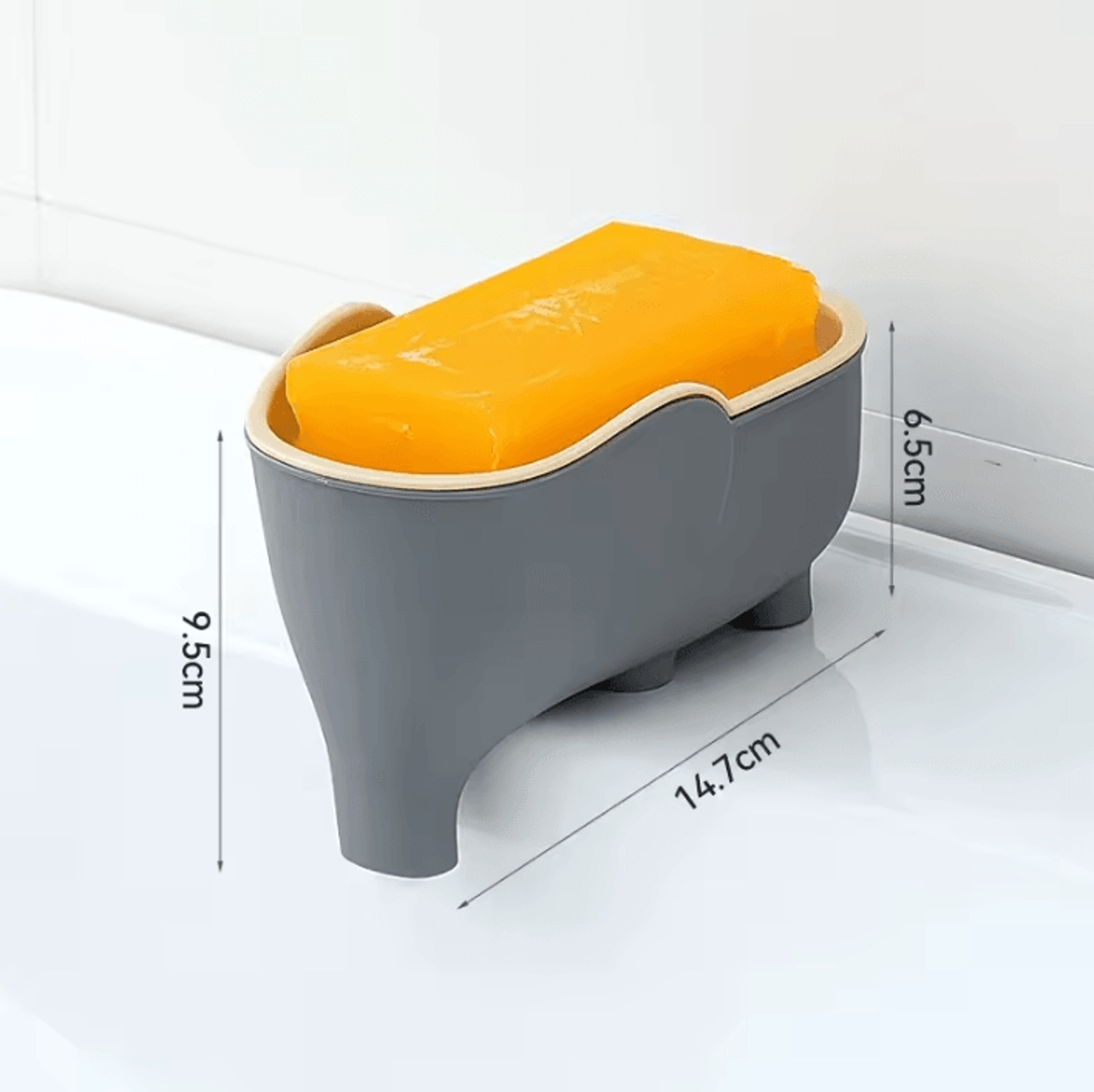 Cute Elephant Double Layer Draining Soap Dish 5