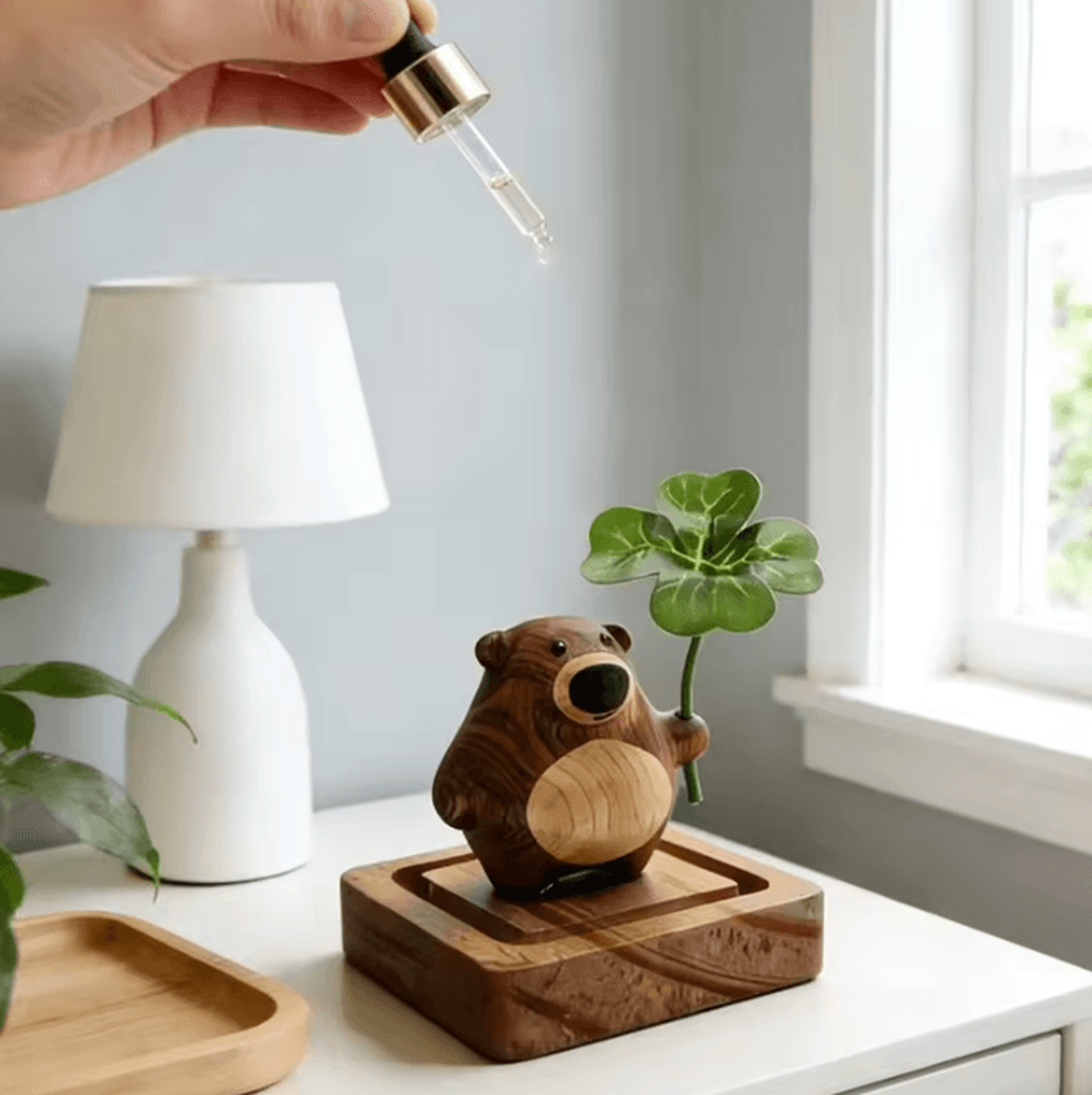 Cute Bear Wooden Aroma Diffuser For Essential Oils 1