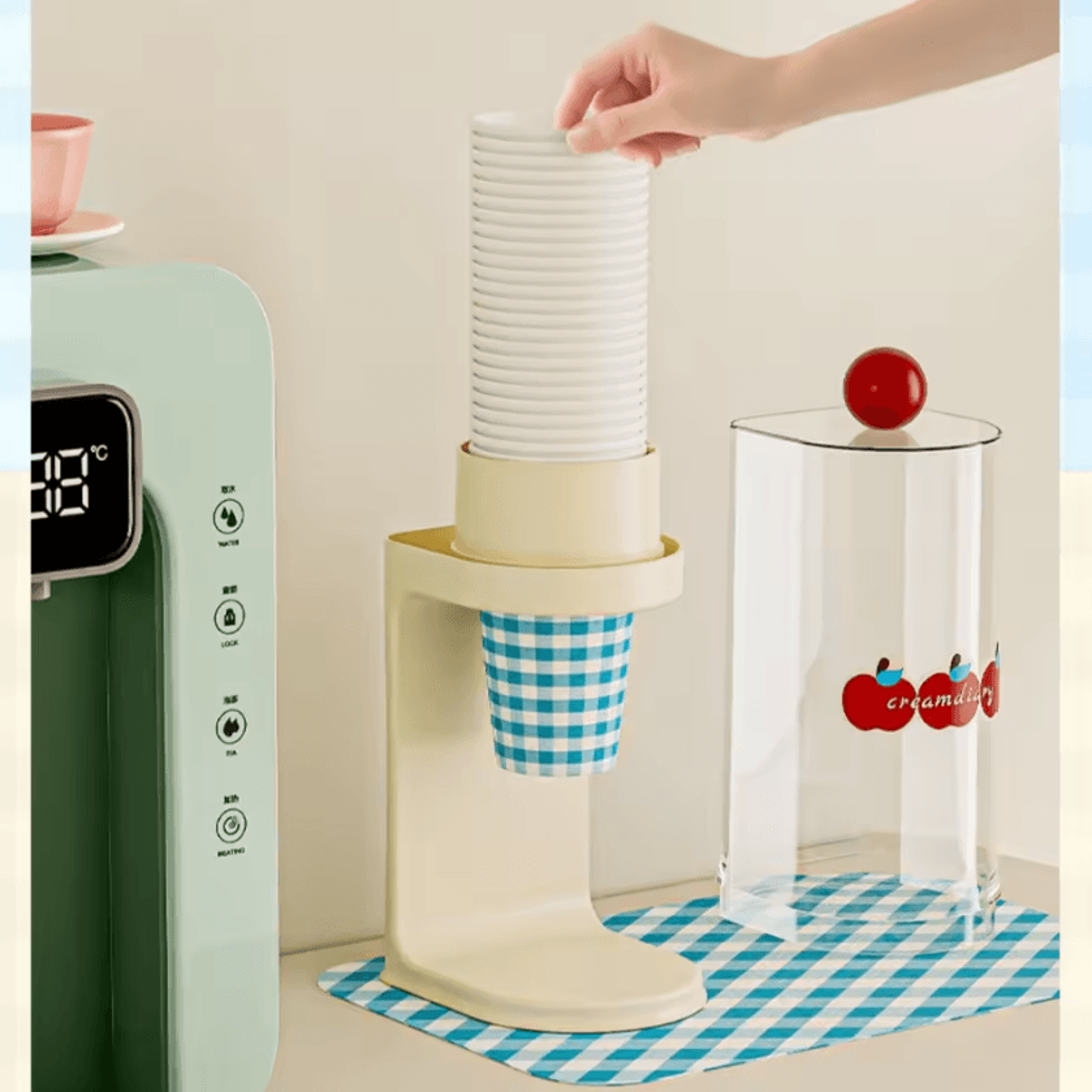 Pull Type Disposable Cup Dispenser For Water Cooler And Bathroom 2