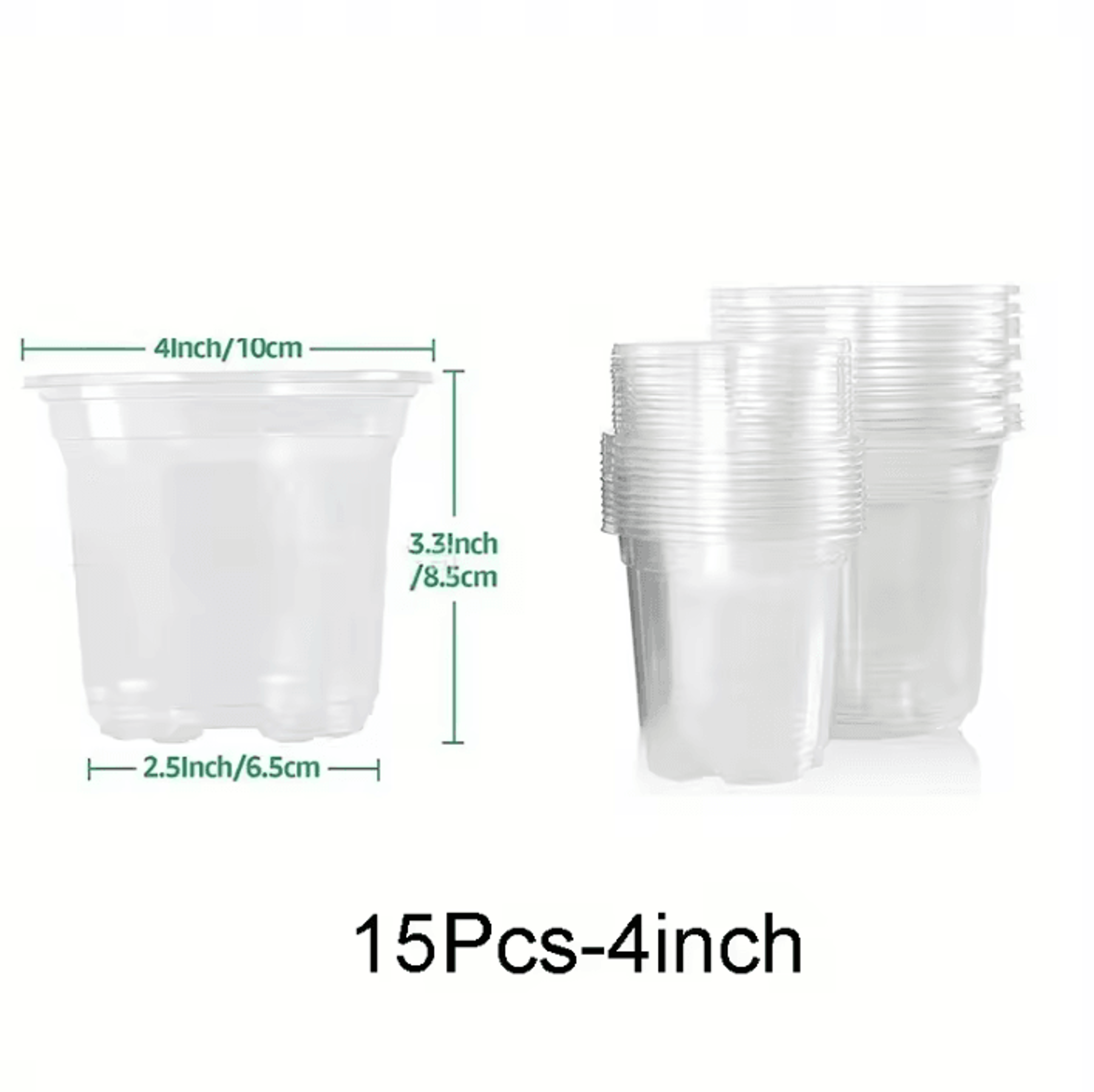 Reinforced Clear Nursery Pots With Drainage Holes 4