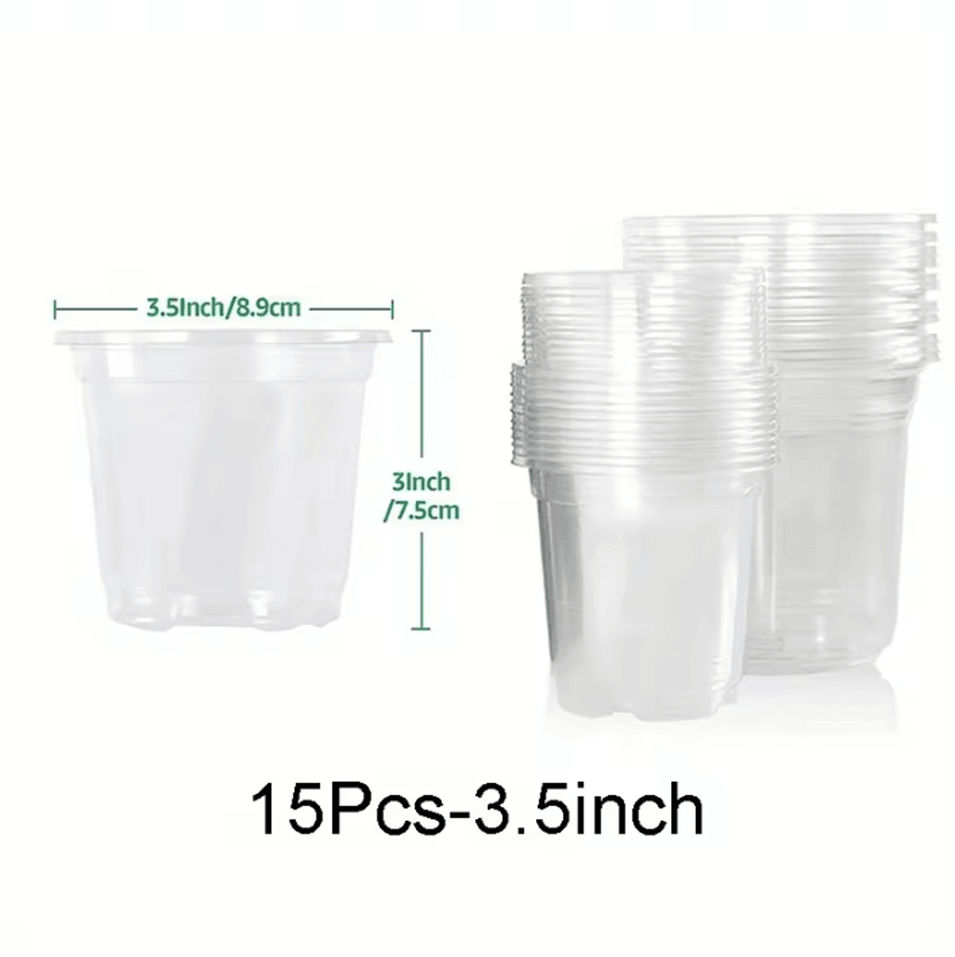 Reinforced Clear Nursery Pots With Drainage Holes 5
