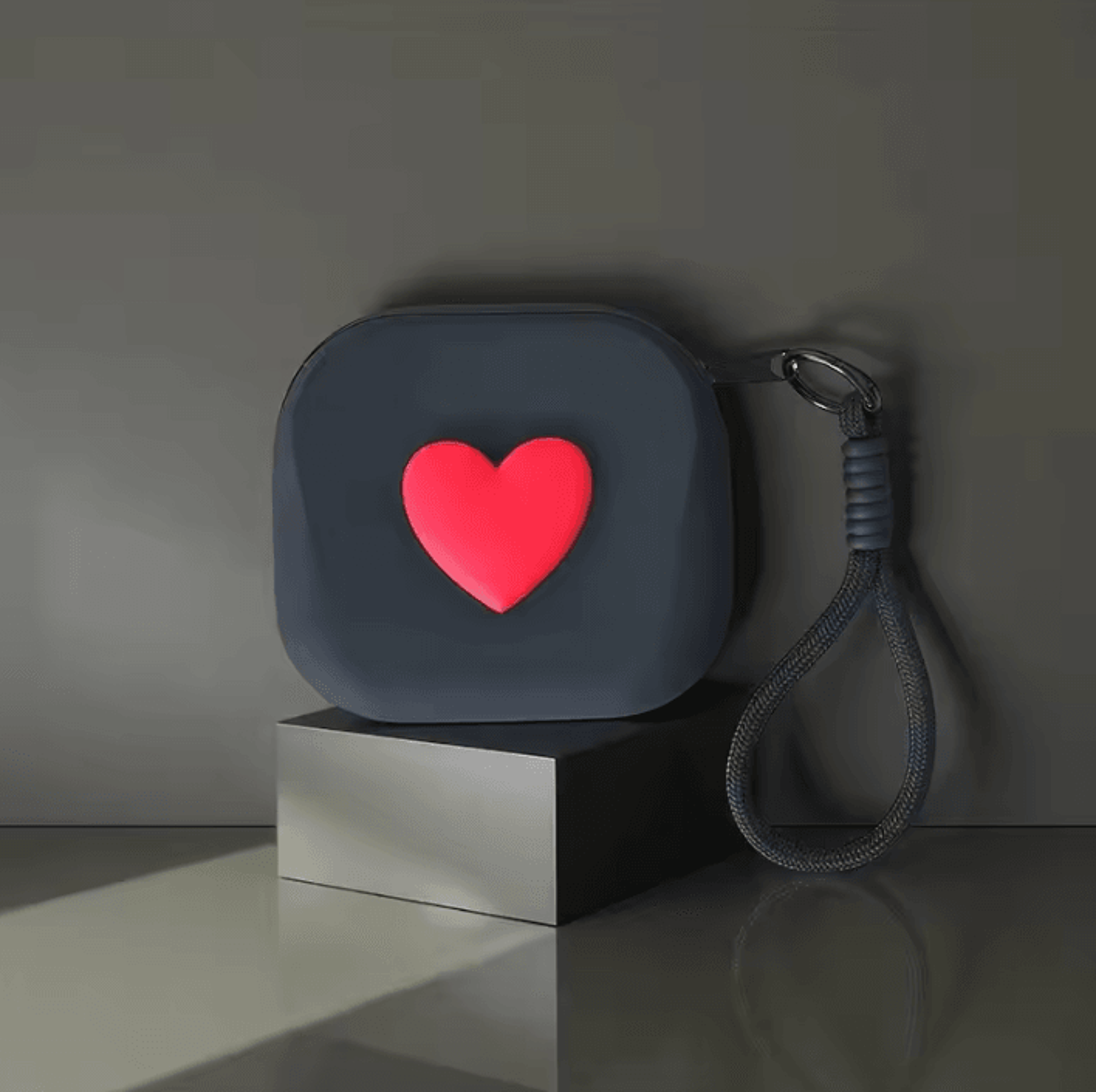 Heart Shaped Silicone Makeup Bag With Handle 5