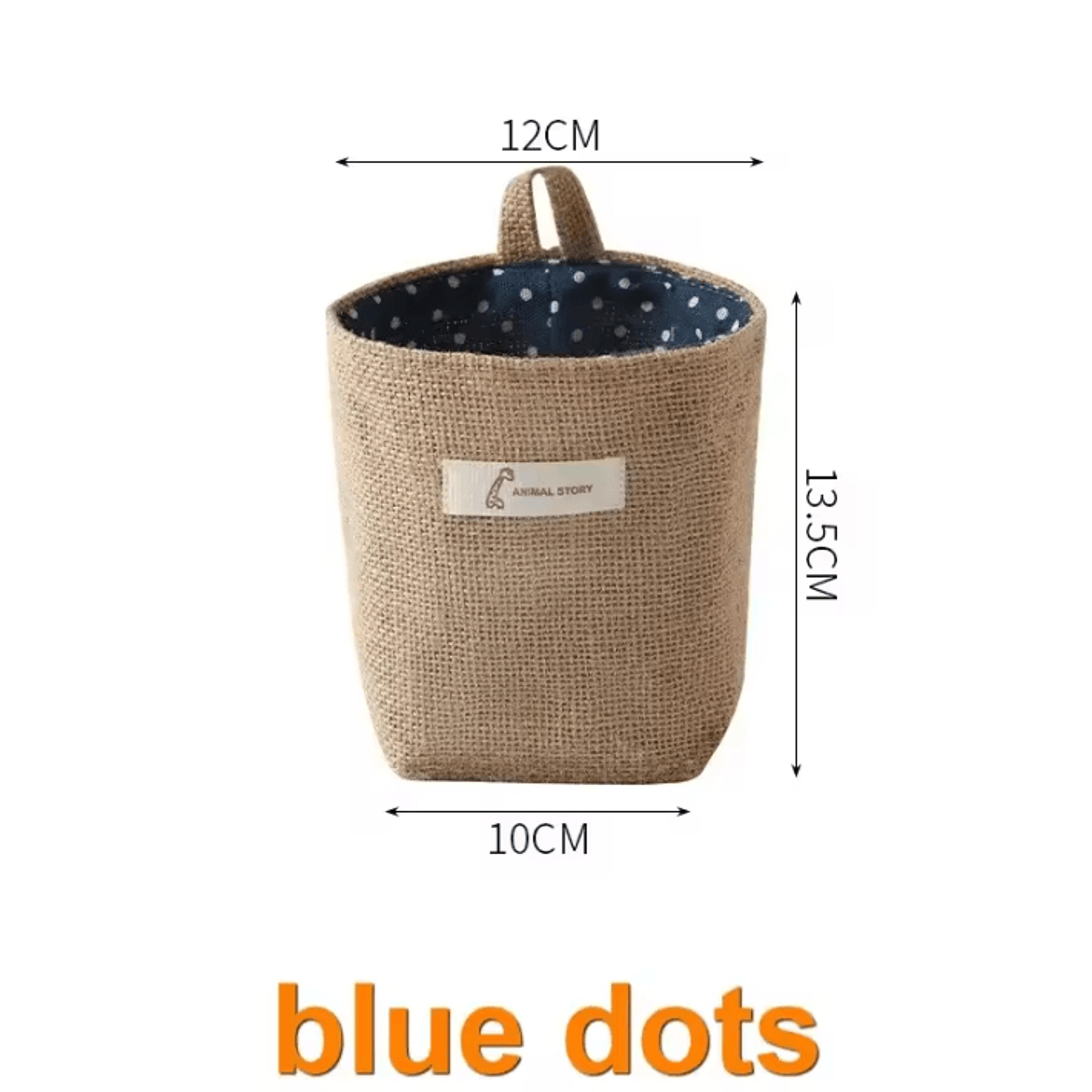 Cotton Linen Wall Hanging Storage Basket 3