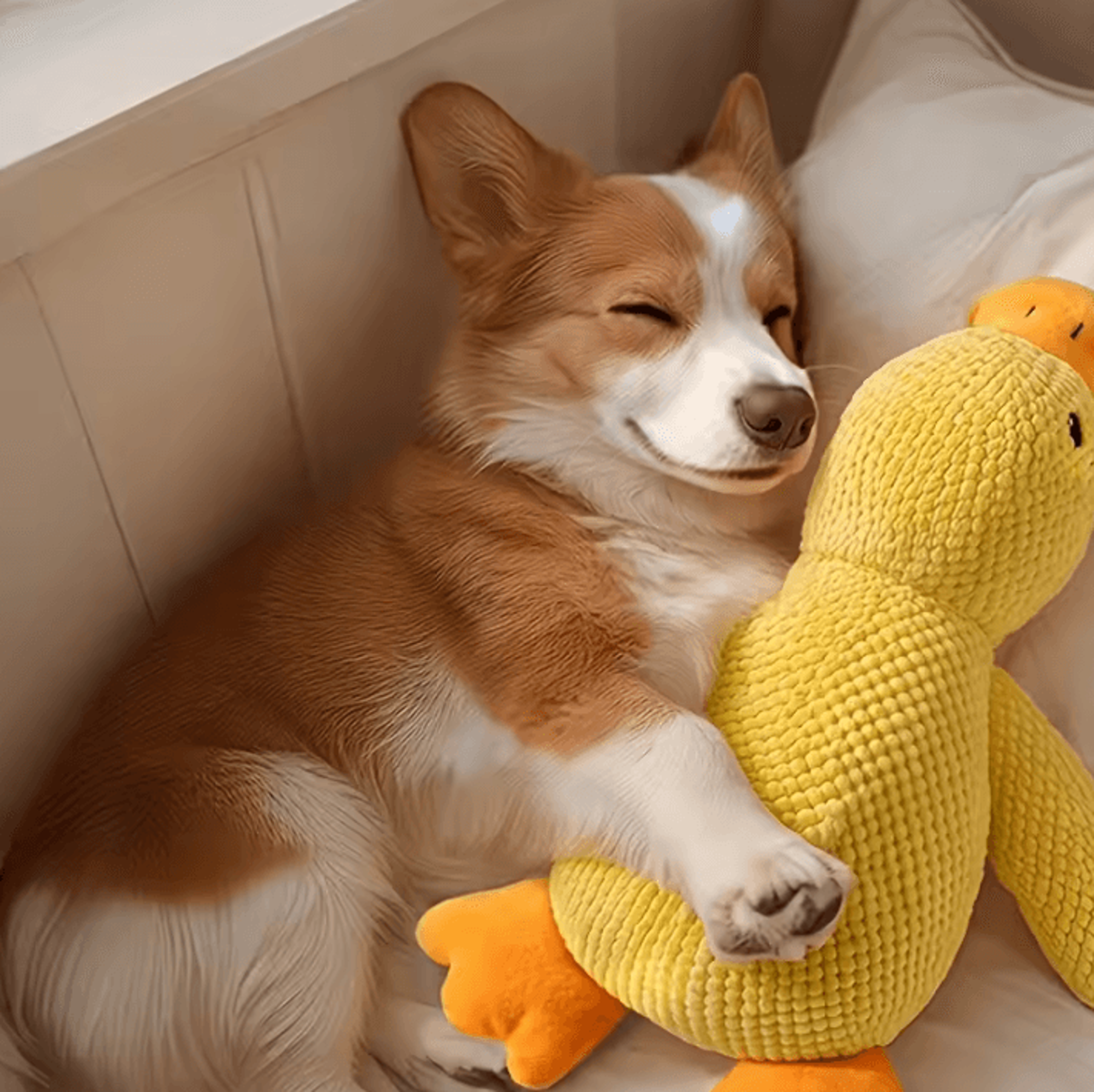 Mellow Duck Plush Dog Toy With Quacking Sound 1