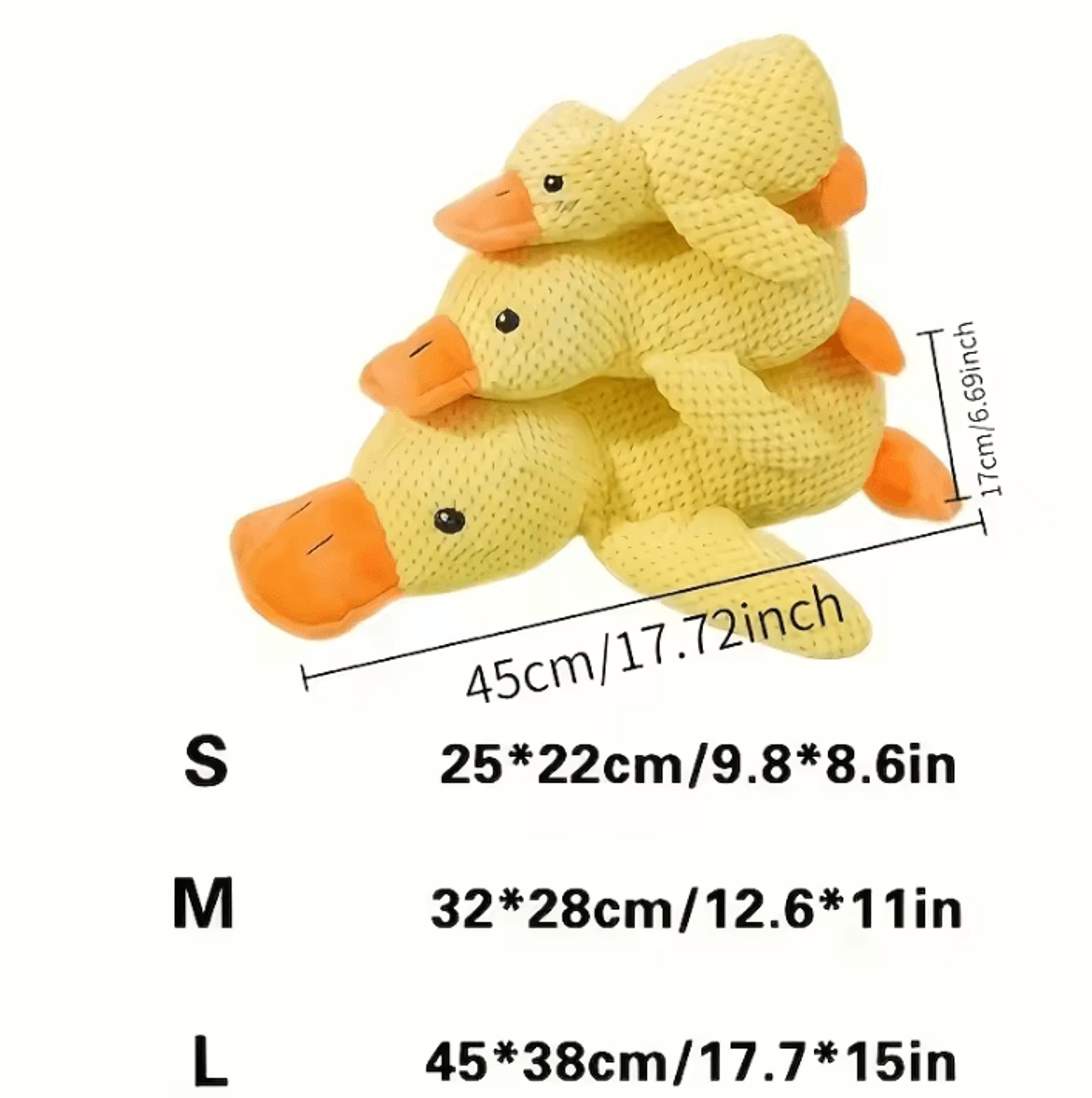 Mellow Duck Plush Dog Toy With Quacking Sound 4