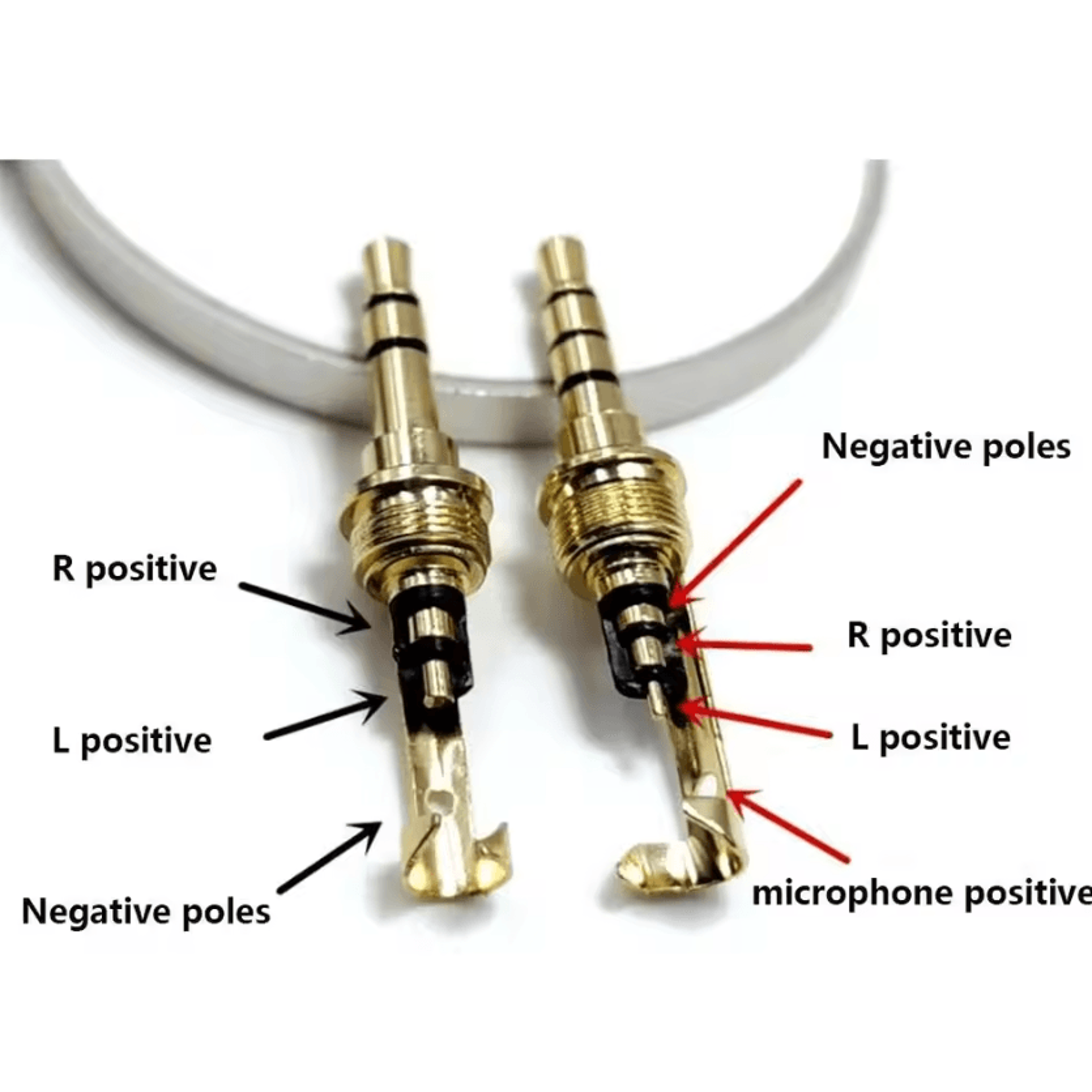 35mm 4 Pole TRRS Metal Headphone Replacement Plug 0