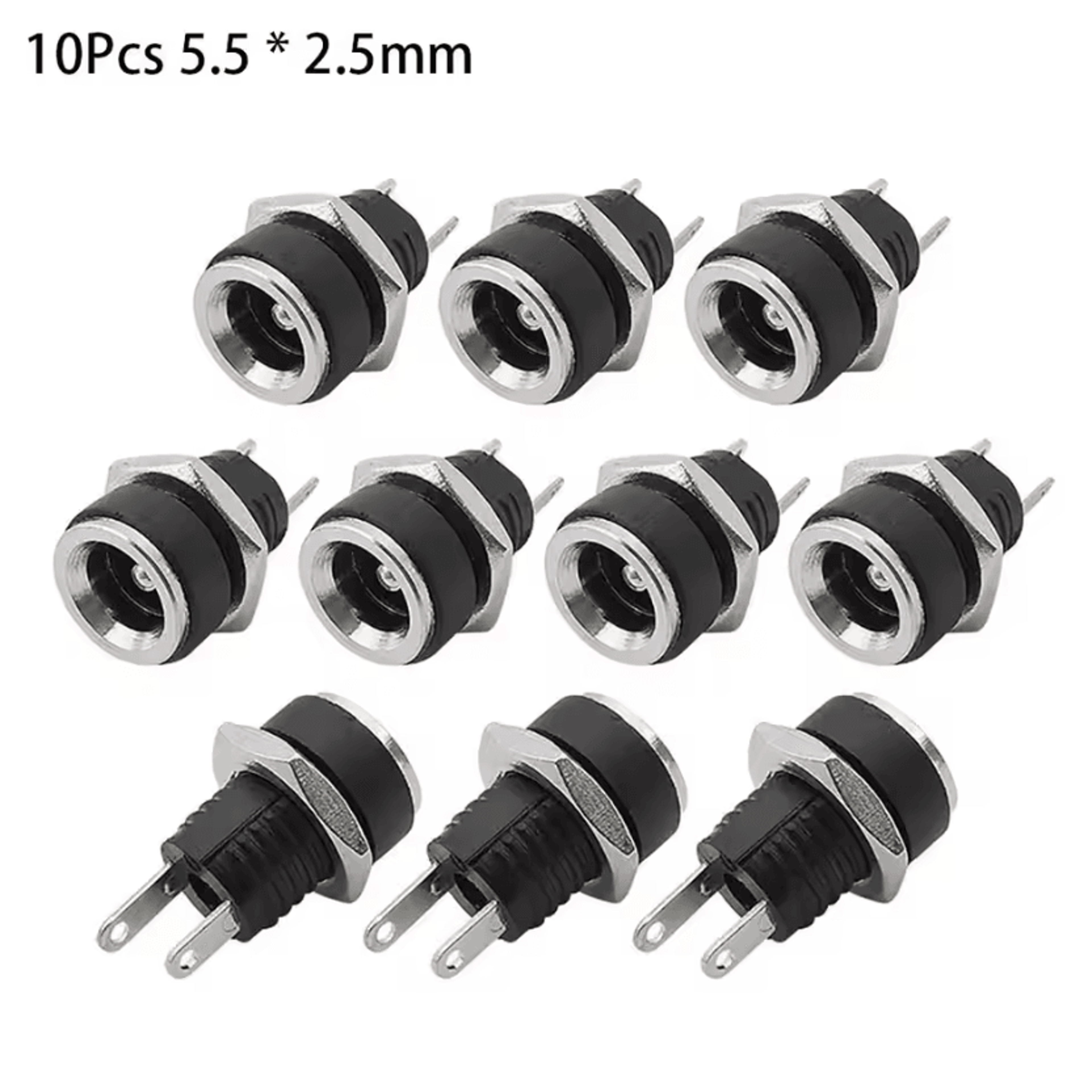 DC022B Female DC Power Jack Panel Mount Connector 7
