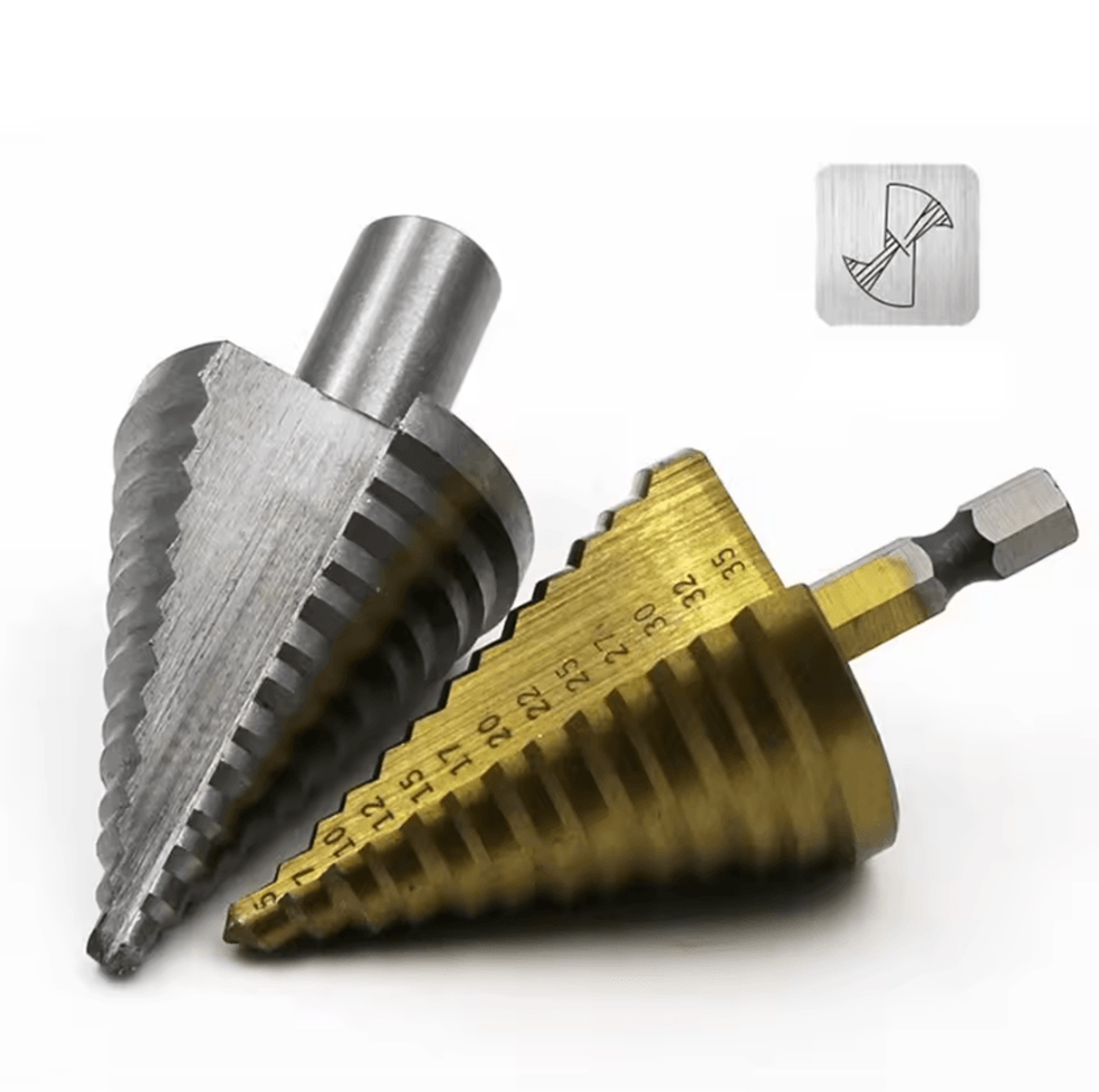 535mm Titanium Coated HSS Step Drill Bit 1
