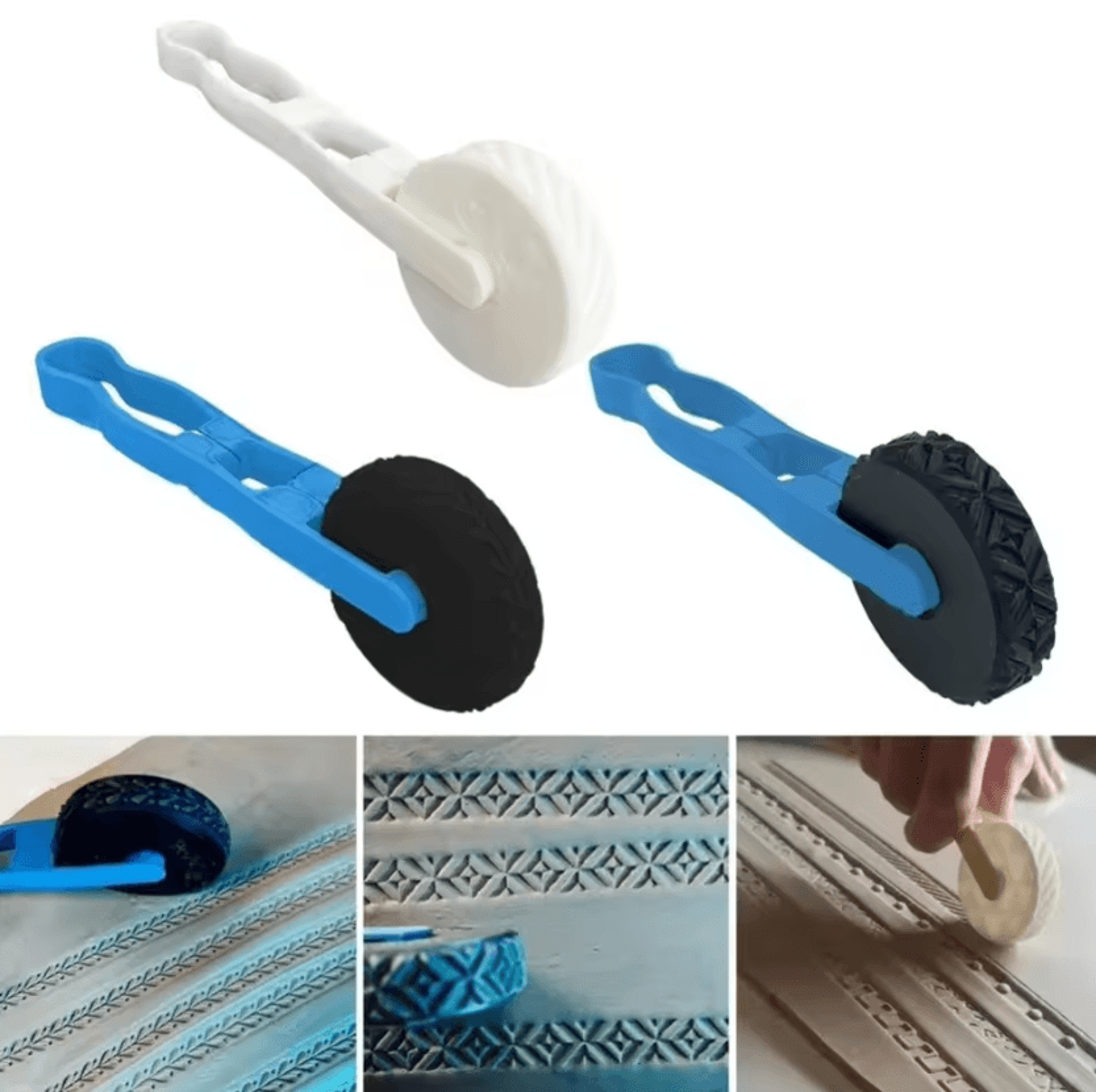 3D Printed Egyptian Floral Clay Texture Roller 0