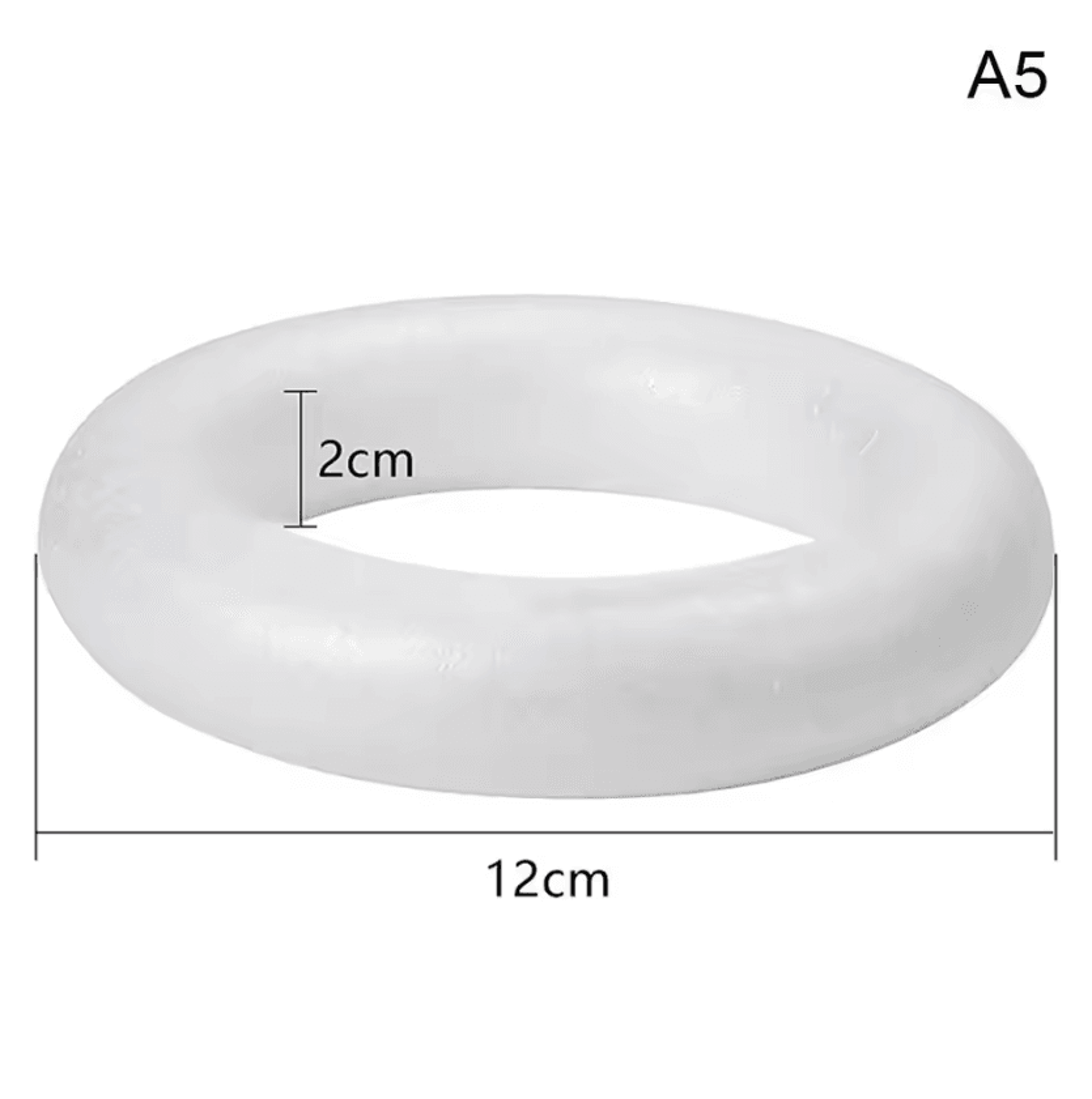White Polystyrene Foam Ring For DIY Wreath Crafts 10