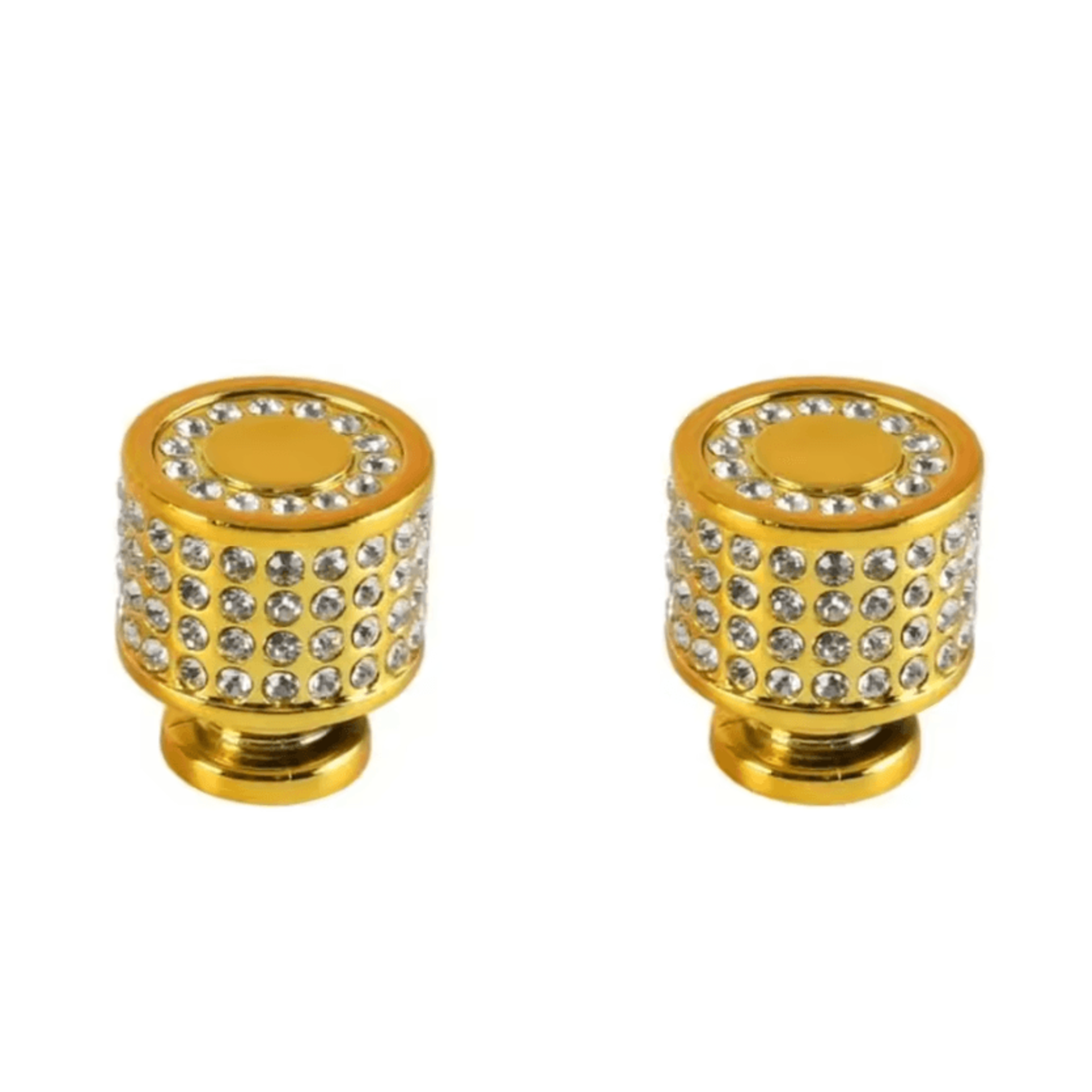 2Pcs Crystal Rhinestone Single Hole Cabinet Handles 2