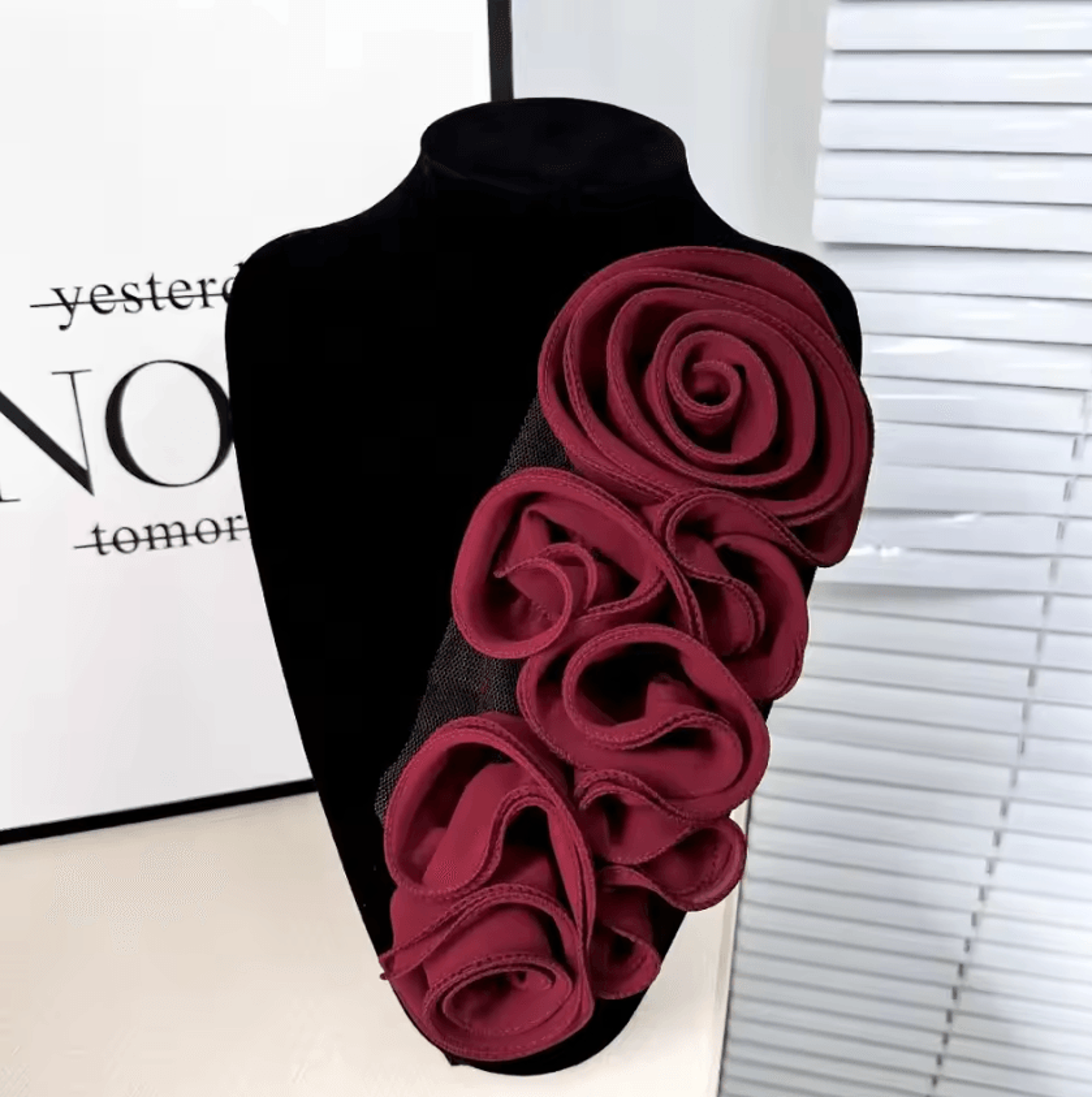 3D Folded Fabric Flower Applique For Dresses And Crafts 7