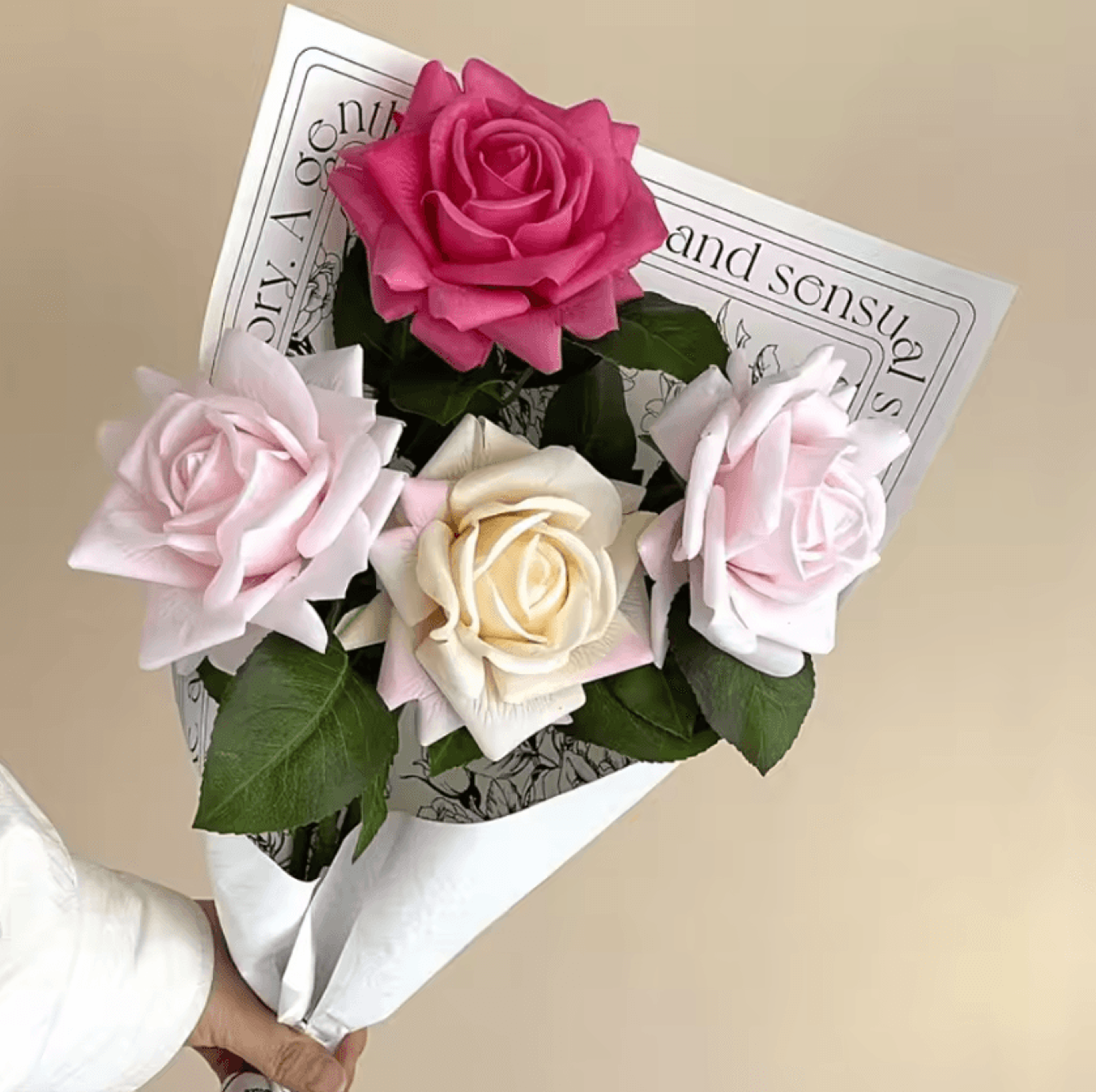 Real Touch Multicolor Artificial Rose Single Stem 0