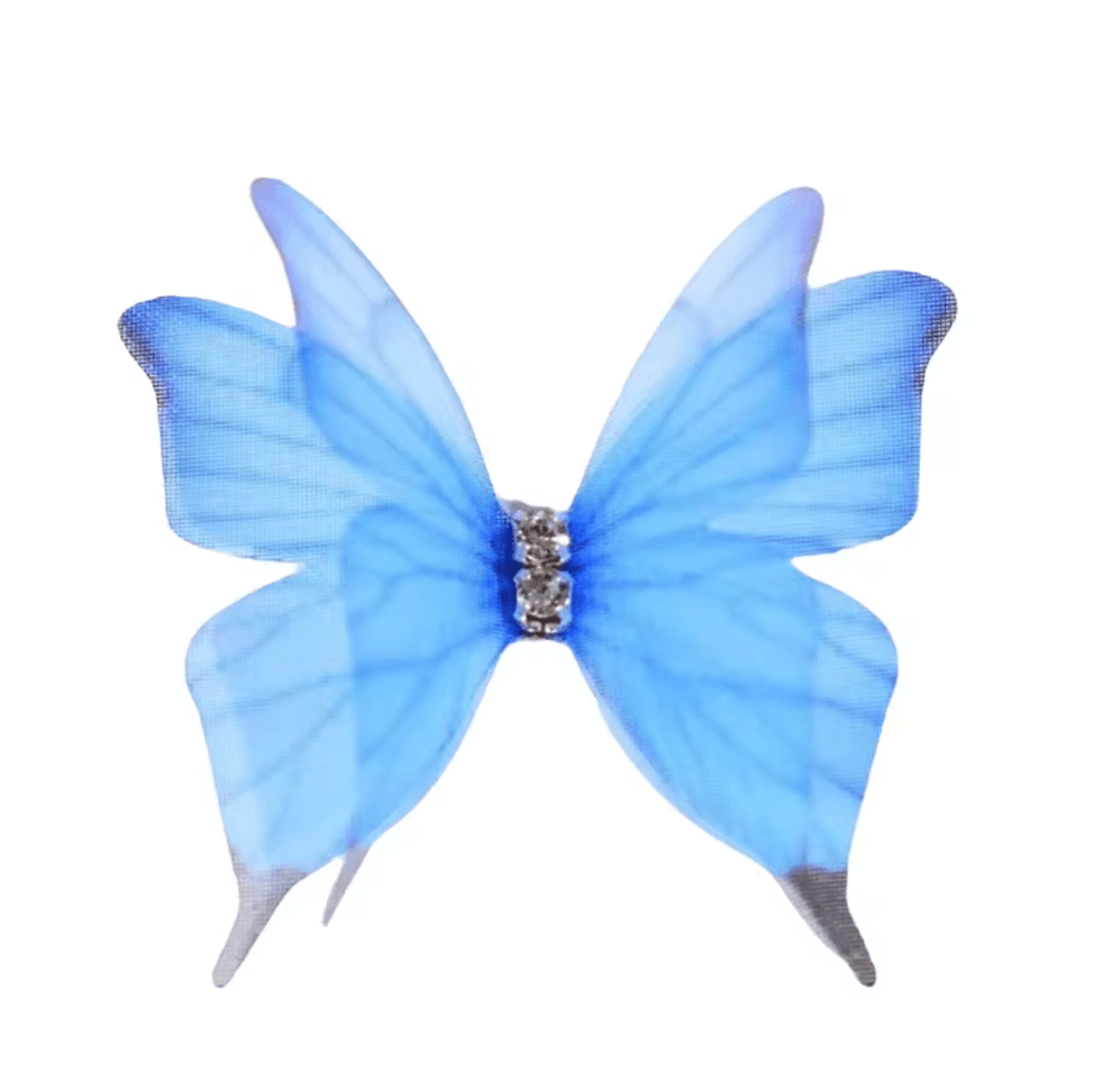 50Pcs 3D Gradient Organza Butterfly Appliques 11