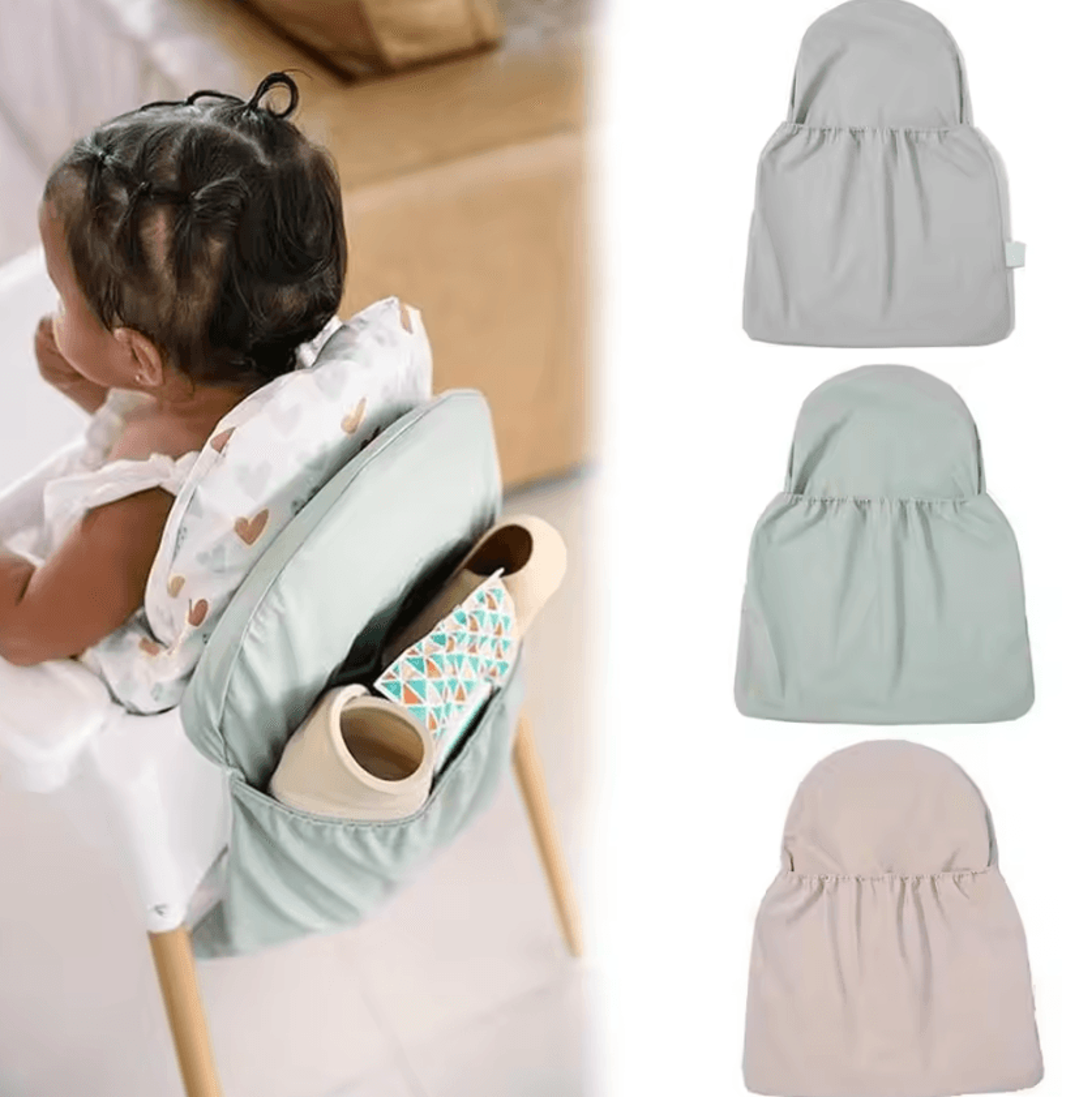 PU Highchair Back Storage Pouch Organizer 1